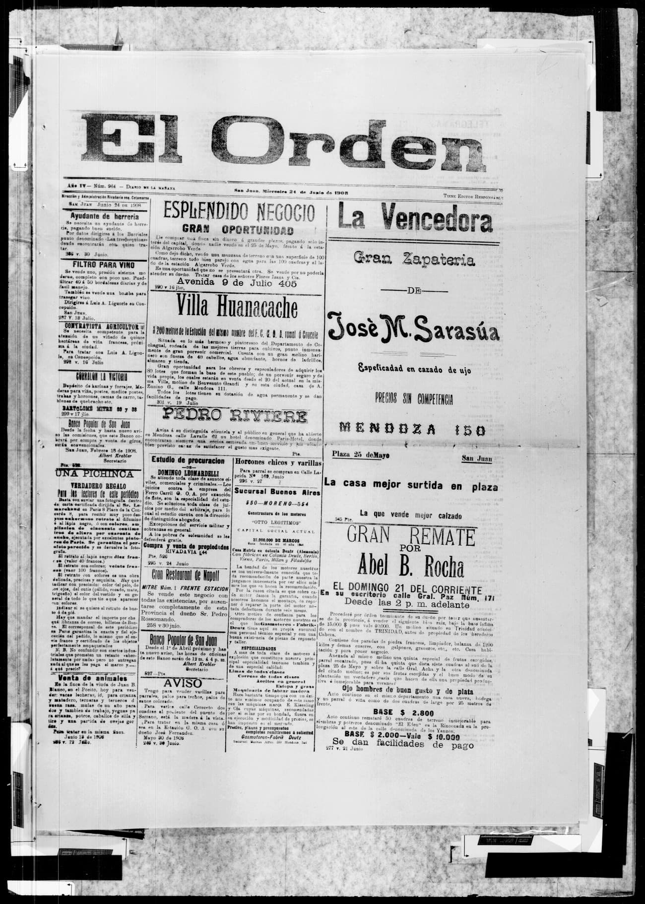 Portada · 24 de Junio de 1908