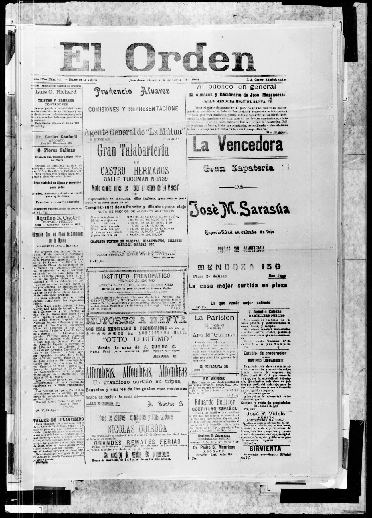 Portada · 5 de Agosto de 1908