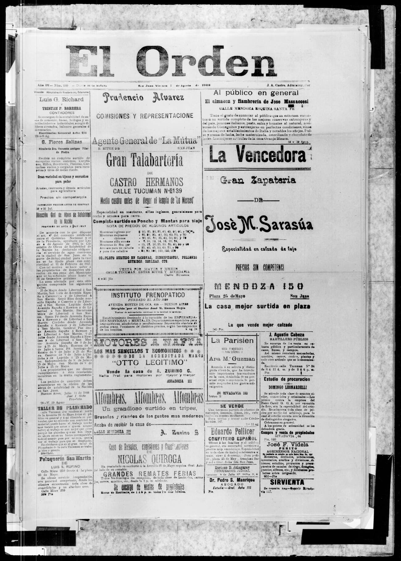 Portada · 7 de Agosto de 1908