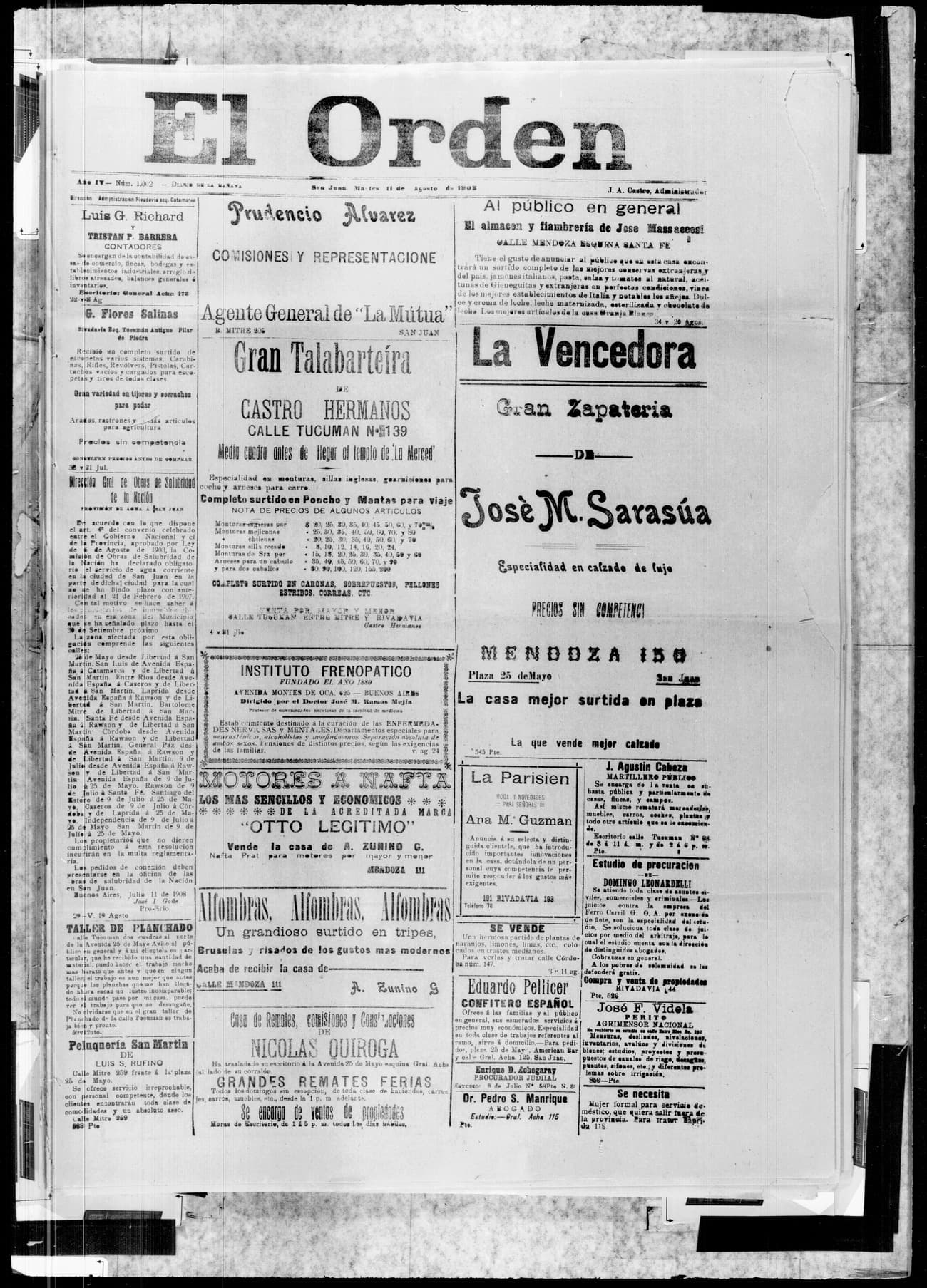 Portada · 11 de Agosto de 1908