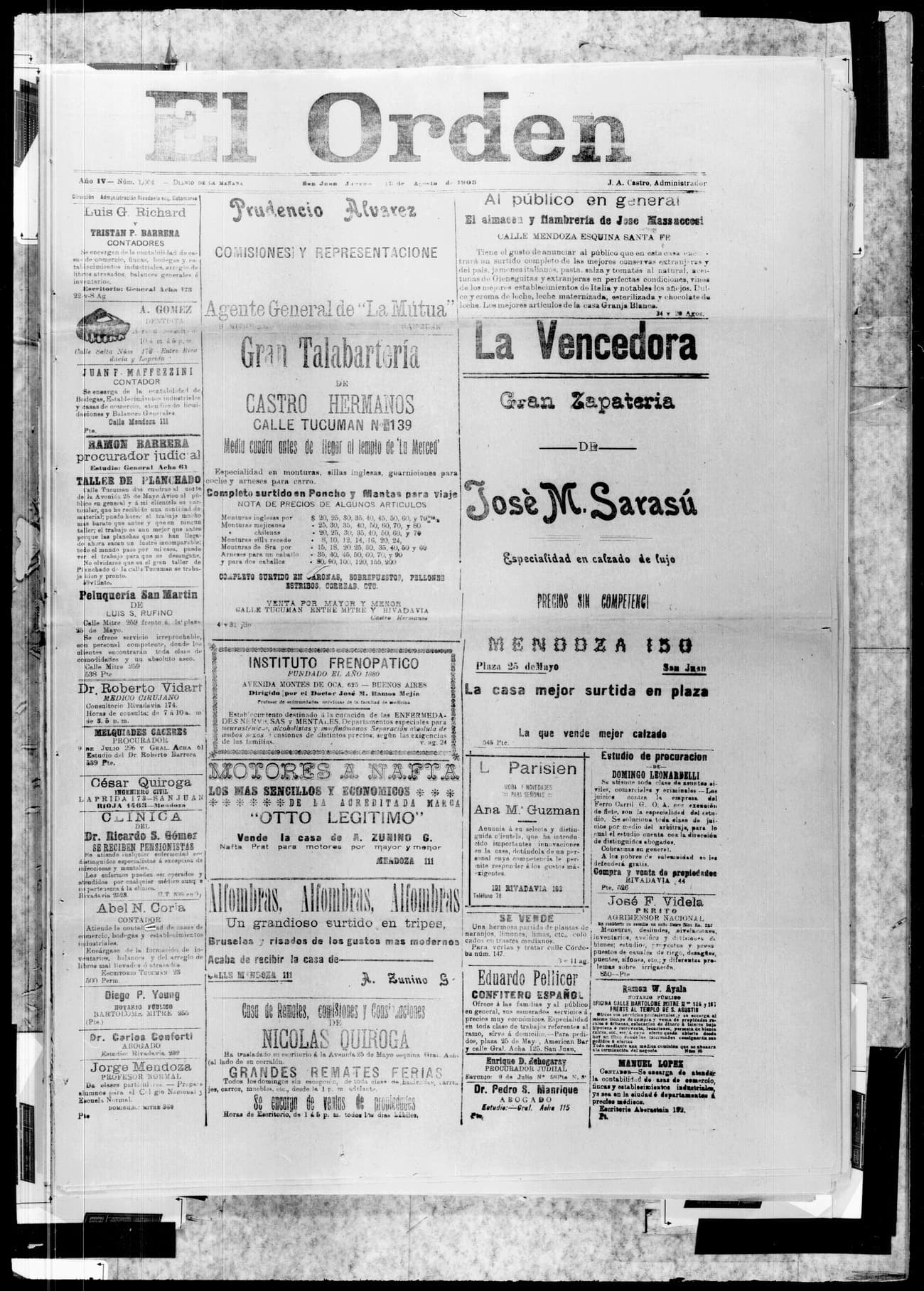 Portada · 13 de Agosto de 1908