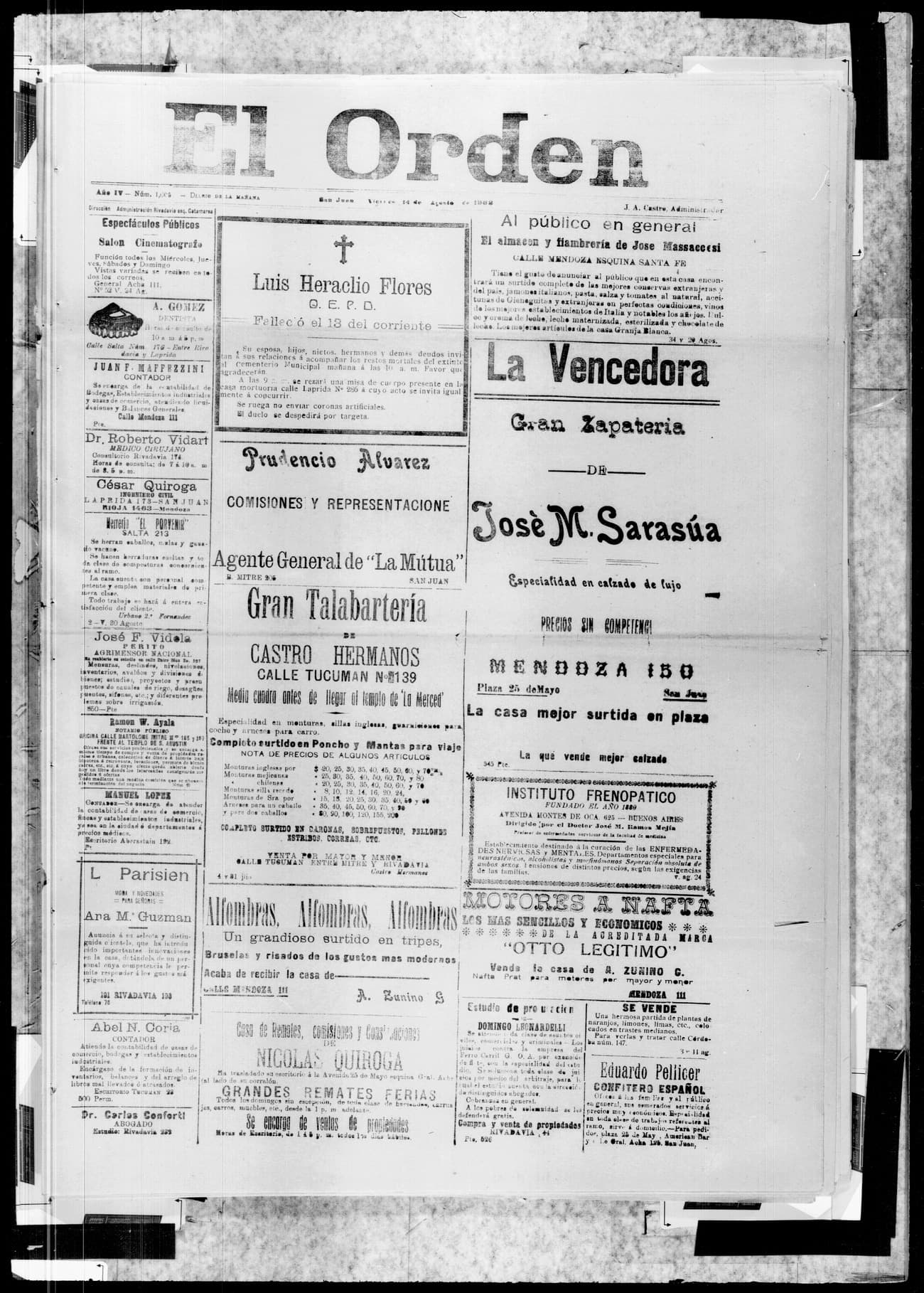 Portada · 14 de Agosto de 1908
