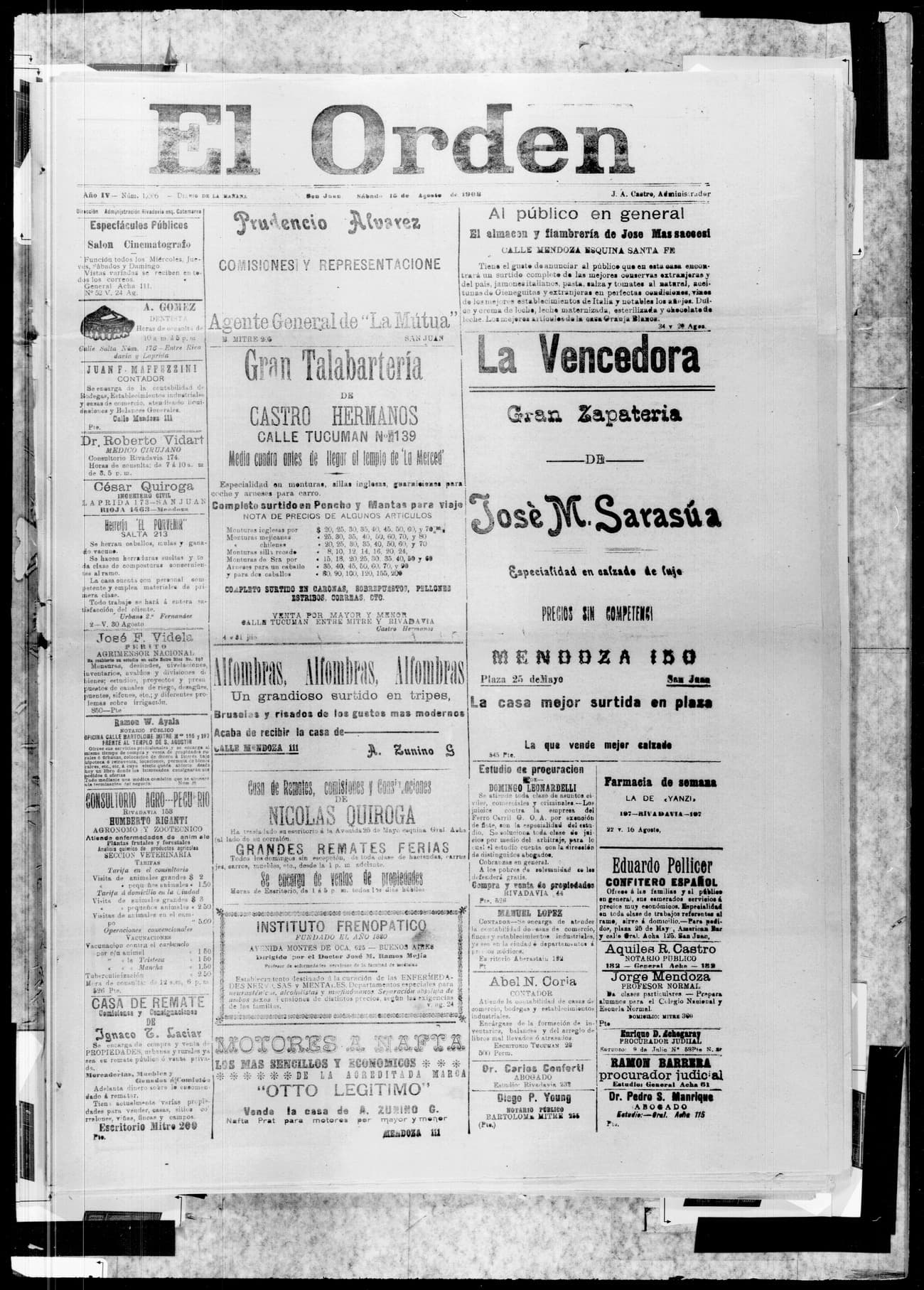 Portada · 15 de Agosto de 1908