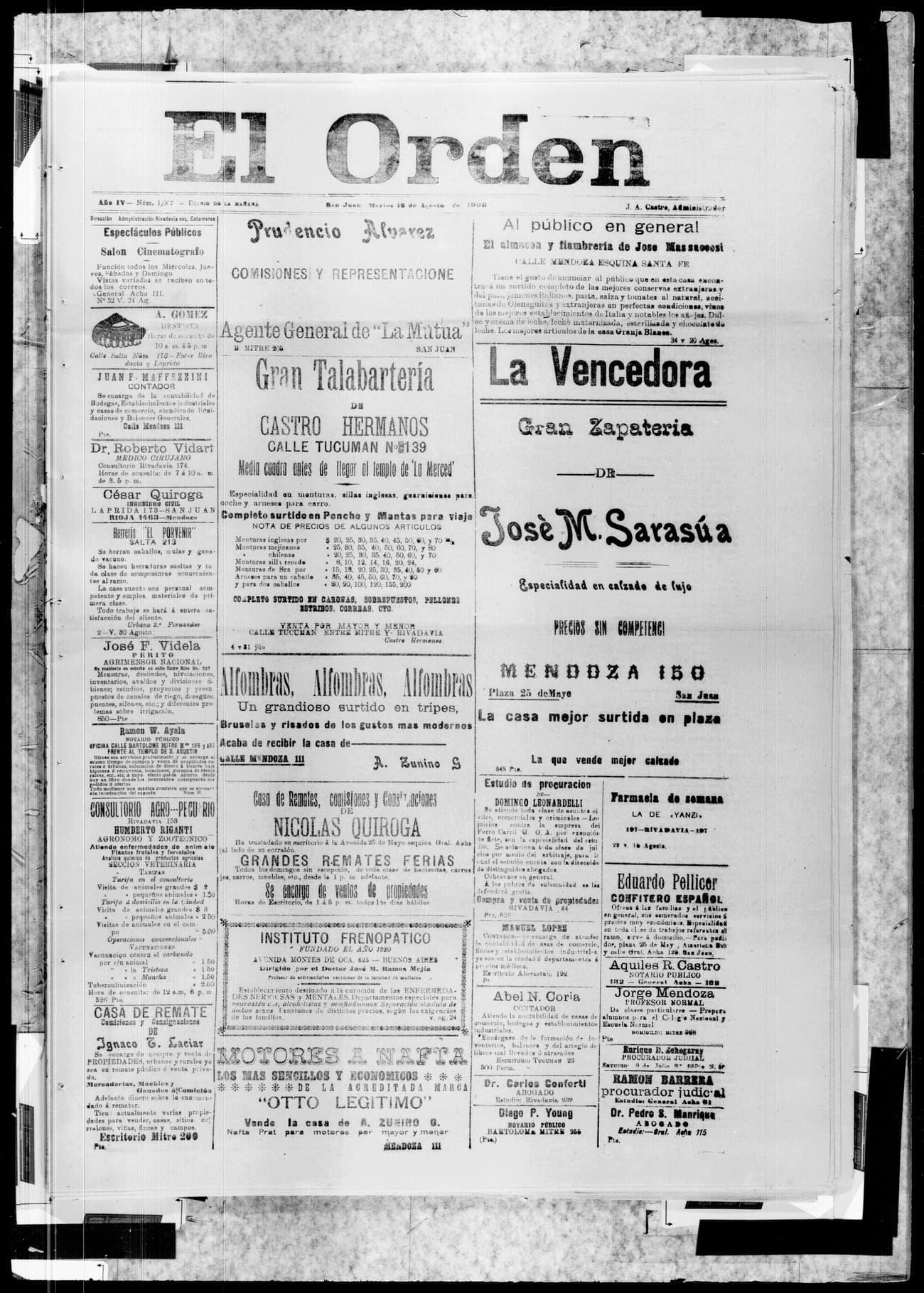Portada · 10 de Agosto de 1908