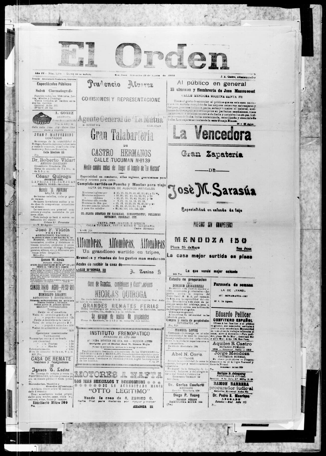 Portada · 19 de Agosto de 1908