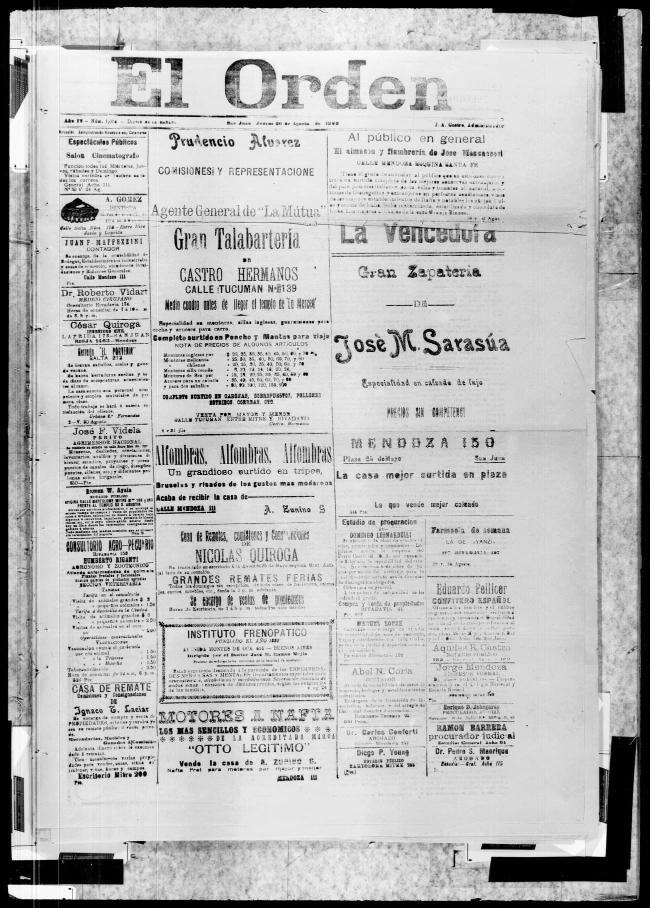 Portada · 20 de Agosto de 1908