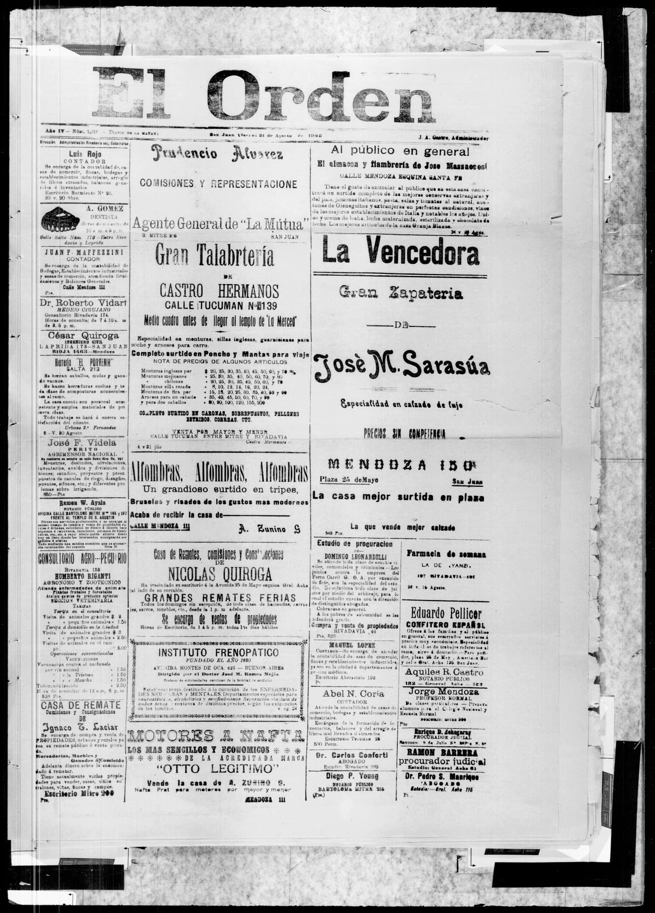 Portada · 21 de Agosto de 1908