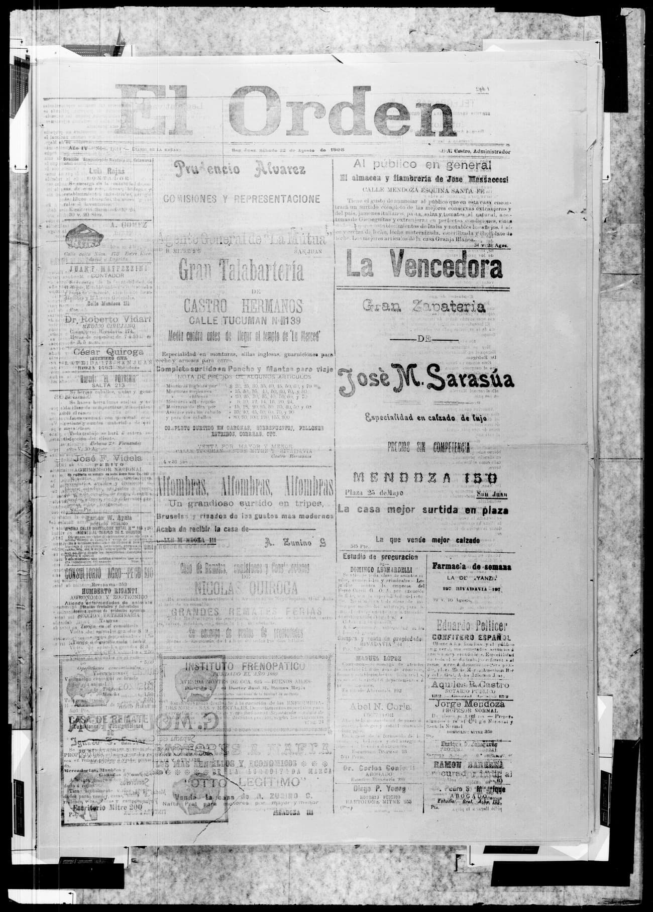 Portada · 22 de Agosto de 1908