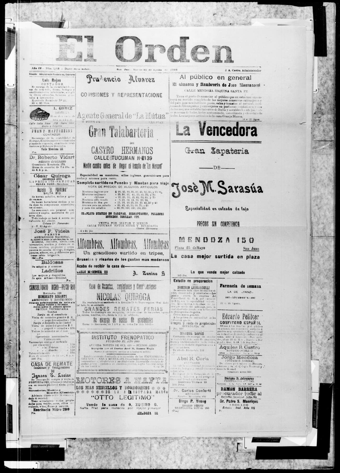 Portada · 25 de Agosto de 1908