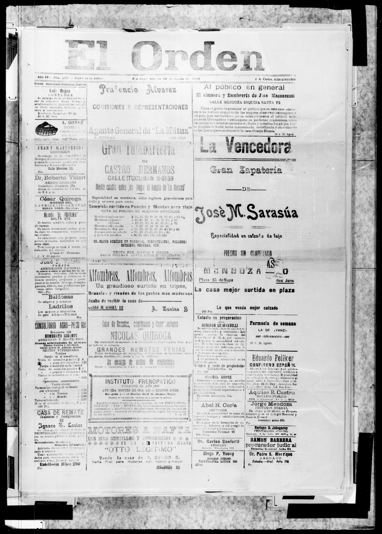 Portada · 29 de Agosto de 1908