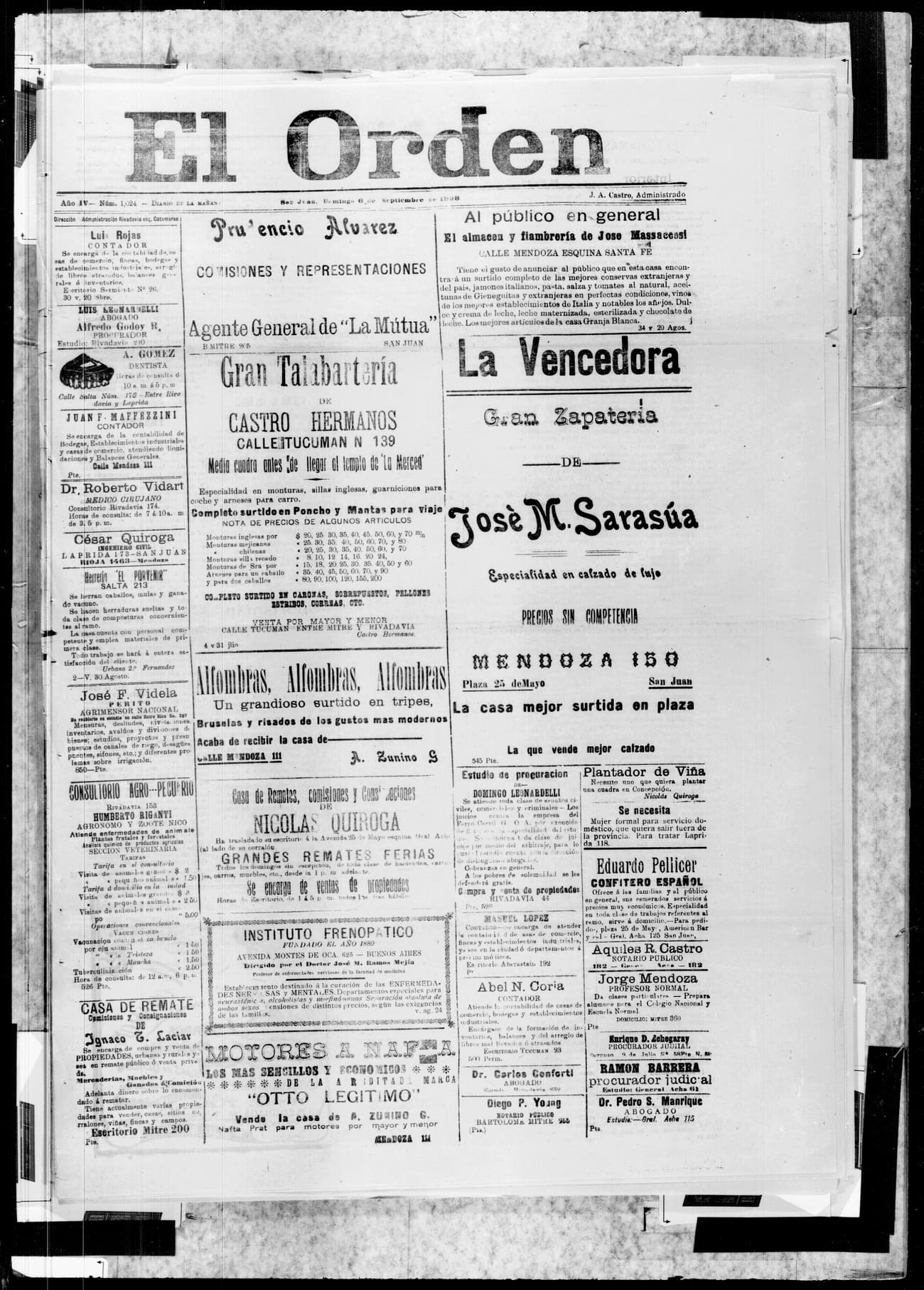 Portada · 6 de Septiembre de 1908