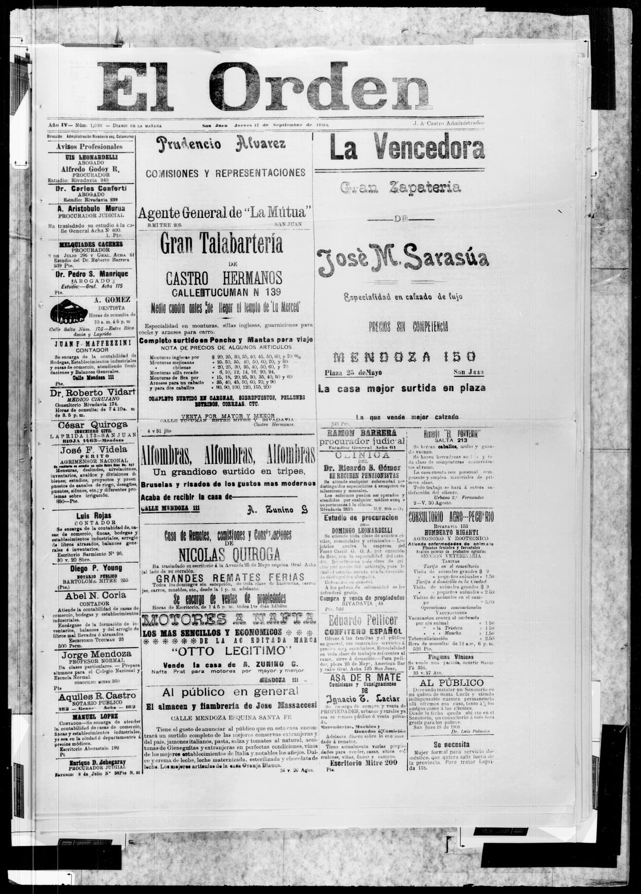 Portada · 17 de Septiembre de 1908