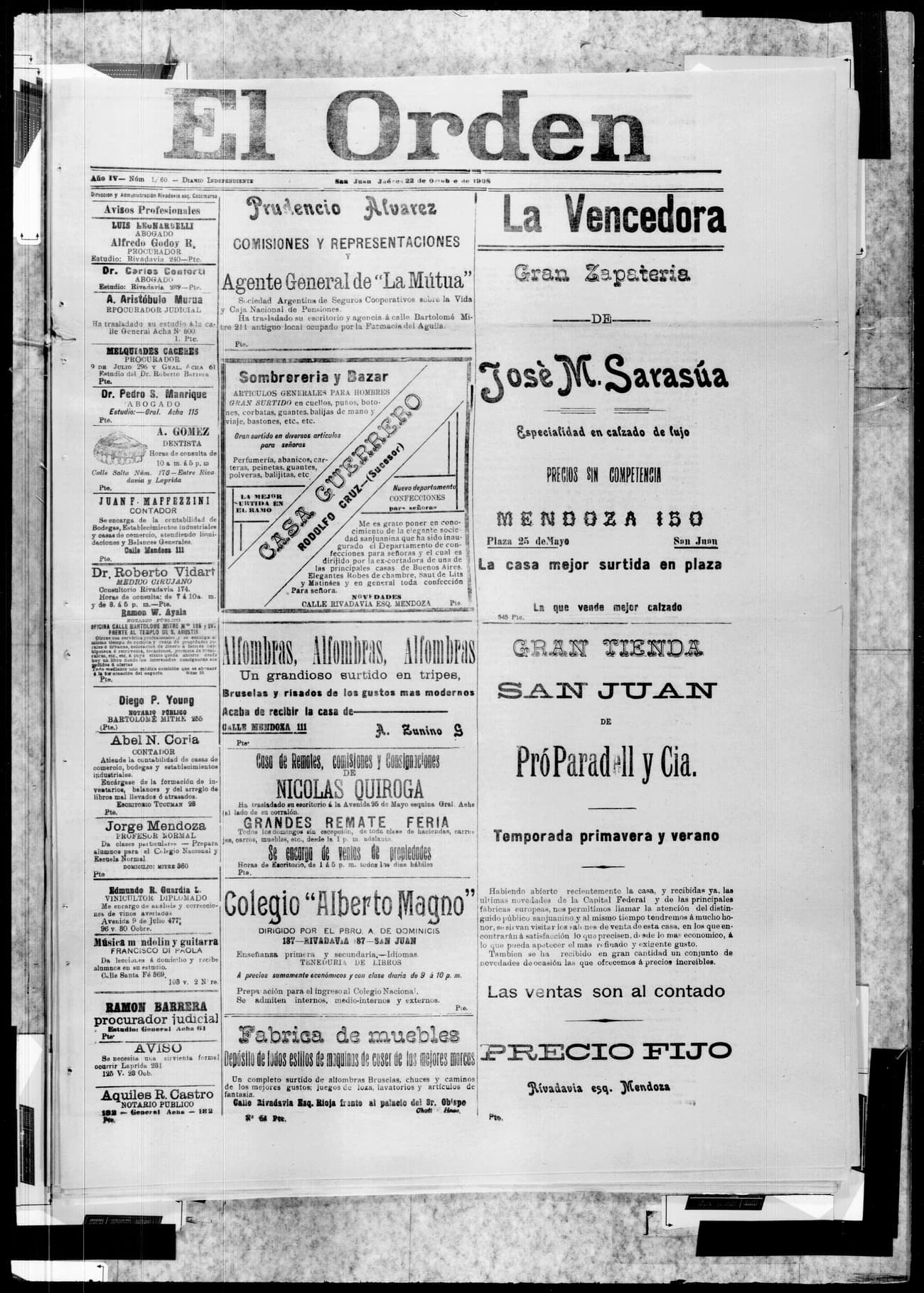 Portada · 22 de Octubre de 1908