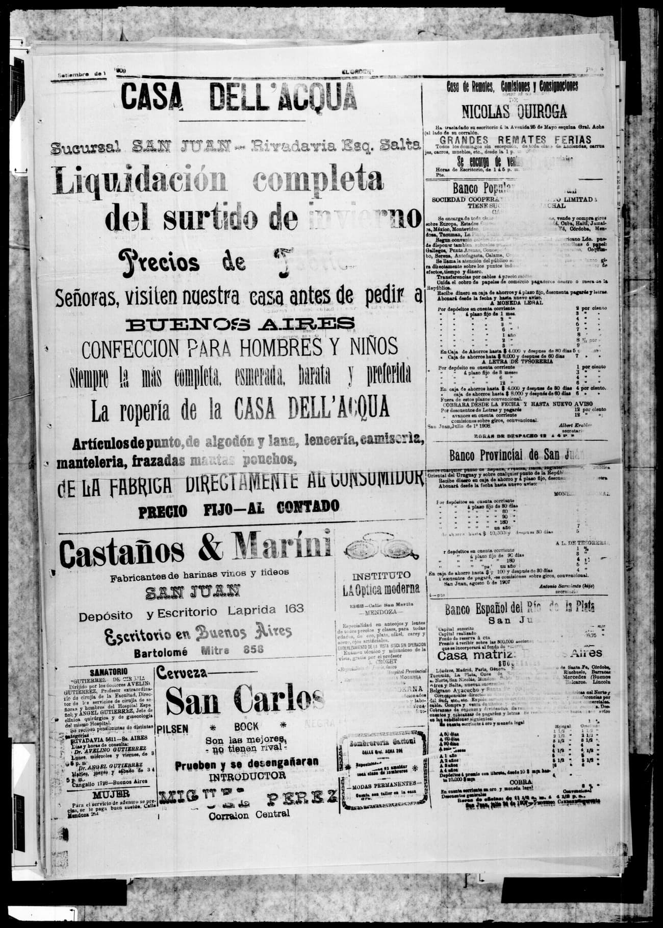 Portada · 1 de Septiembre de 1909