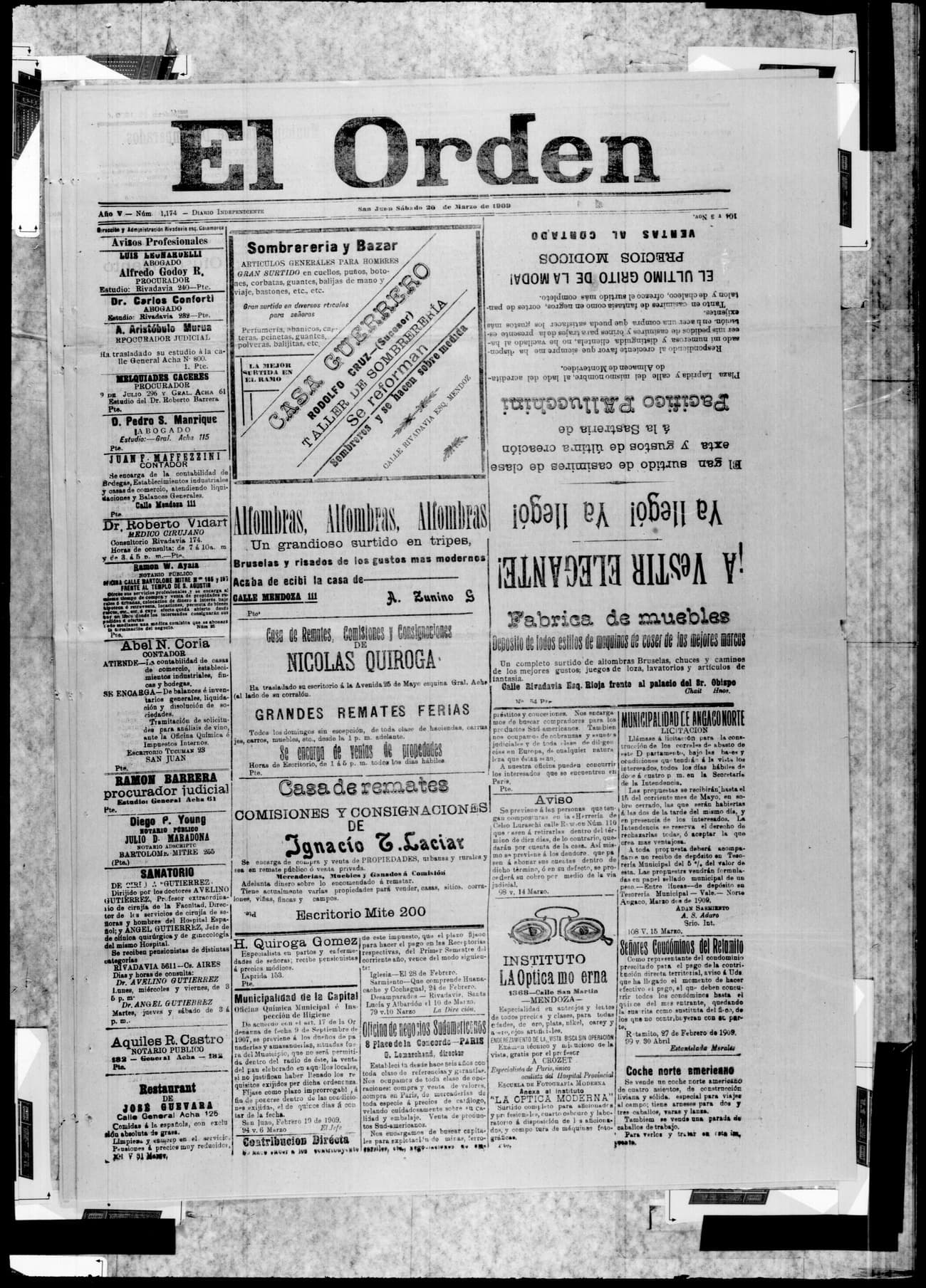 Portada · 20 de Marzo de 1909