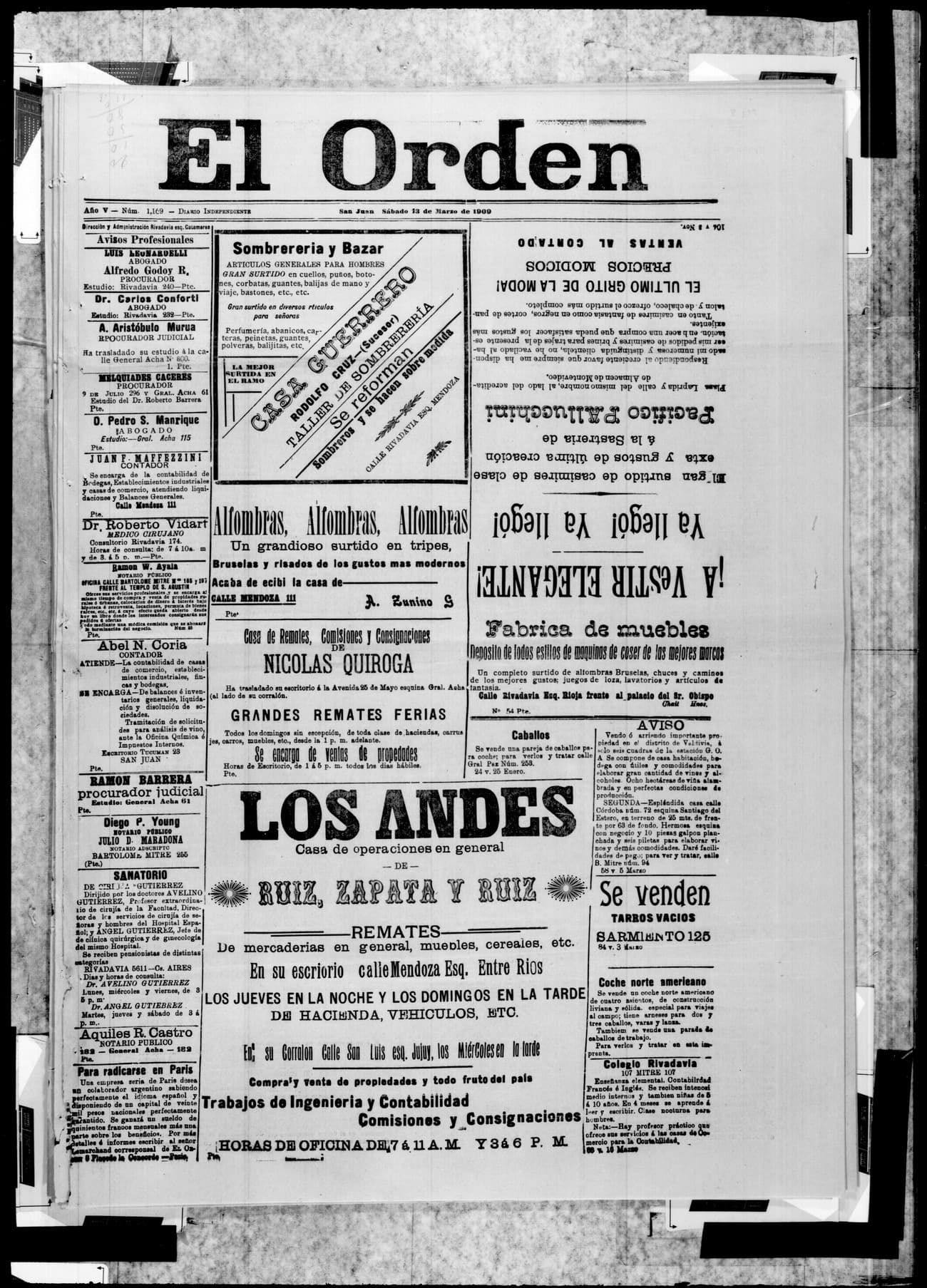 Portada · 13 de Marzo de 1909
