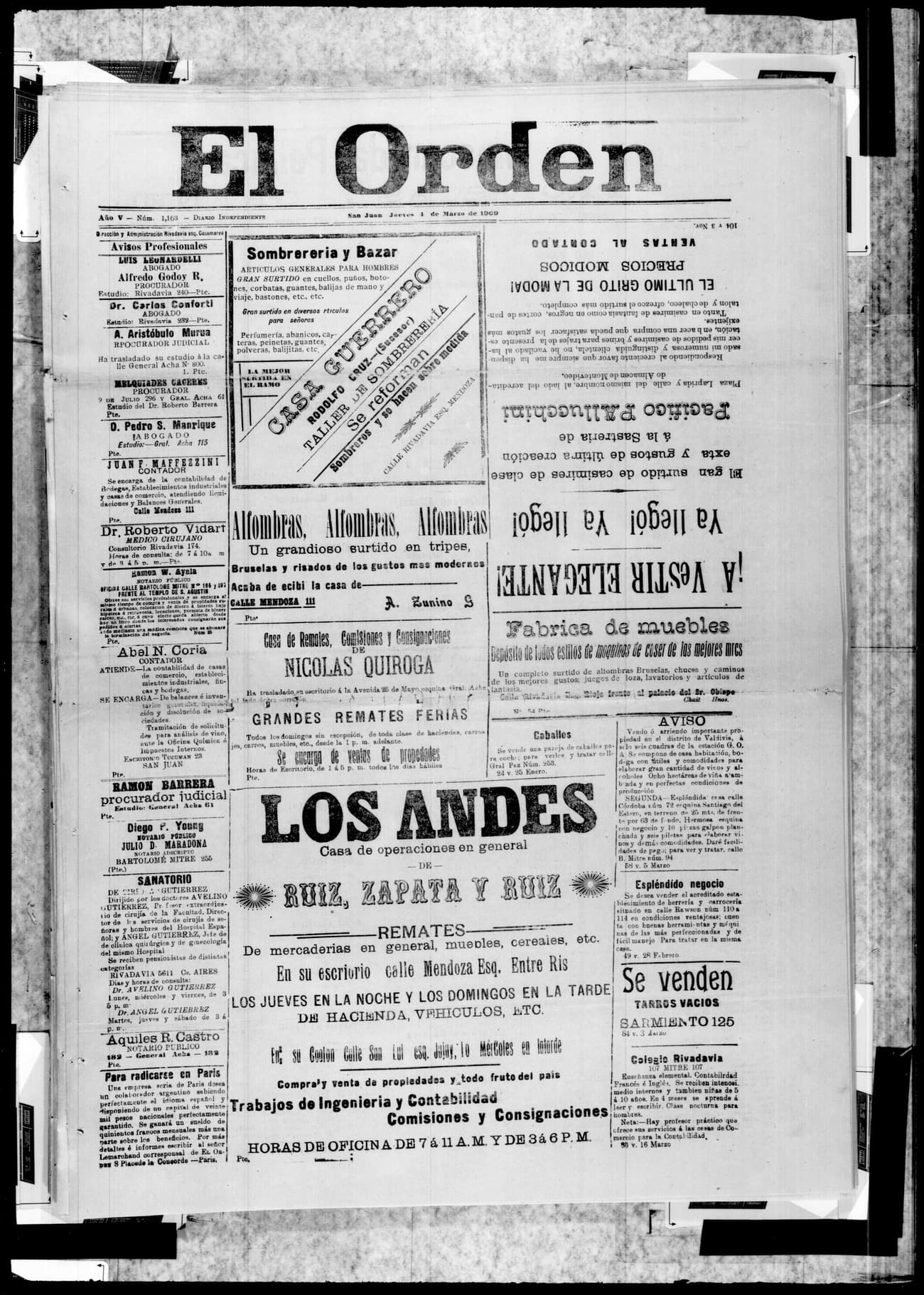 Portada · 4 de Marzo de 1909