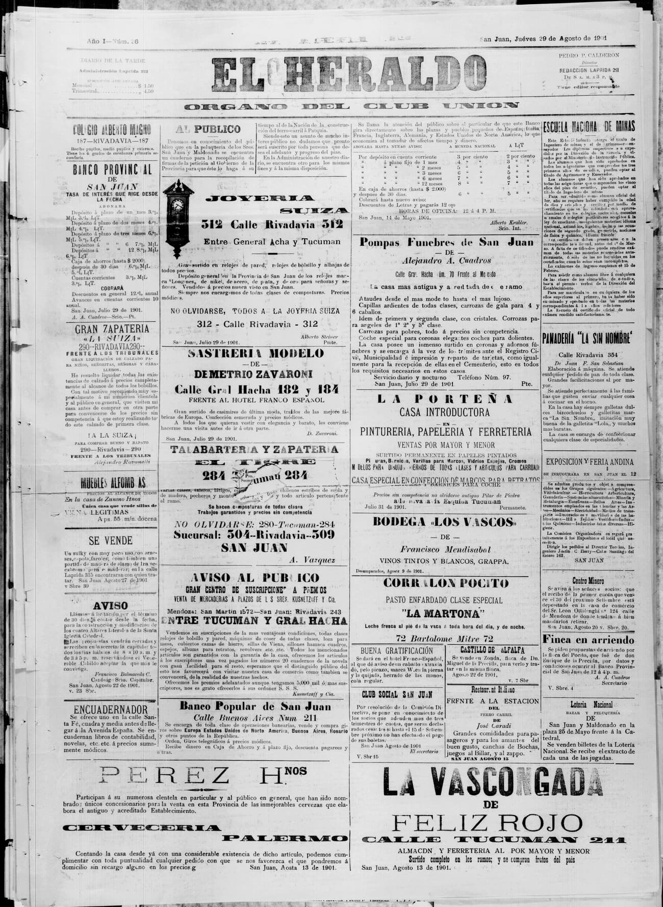 Portada · 29 de Agosto de 1901