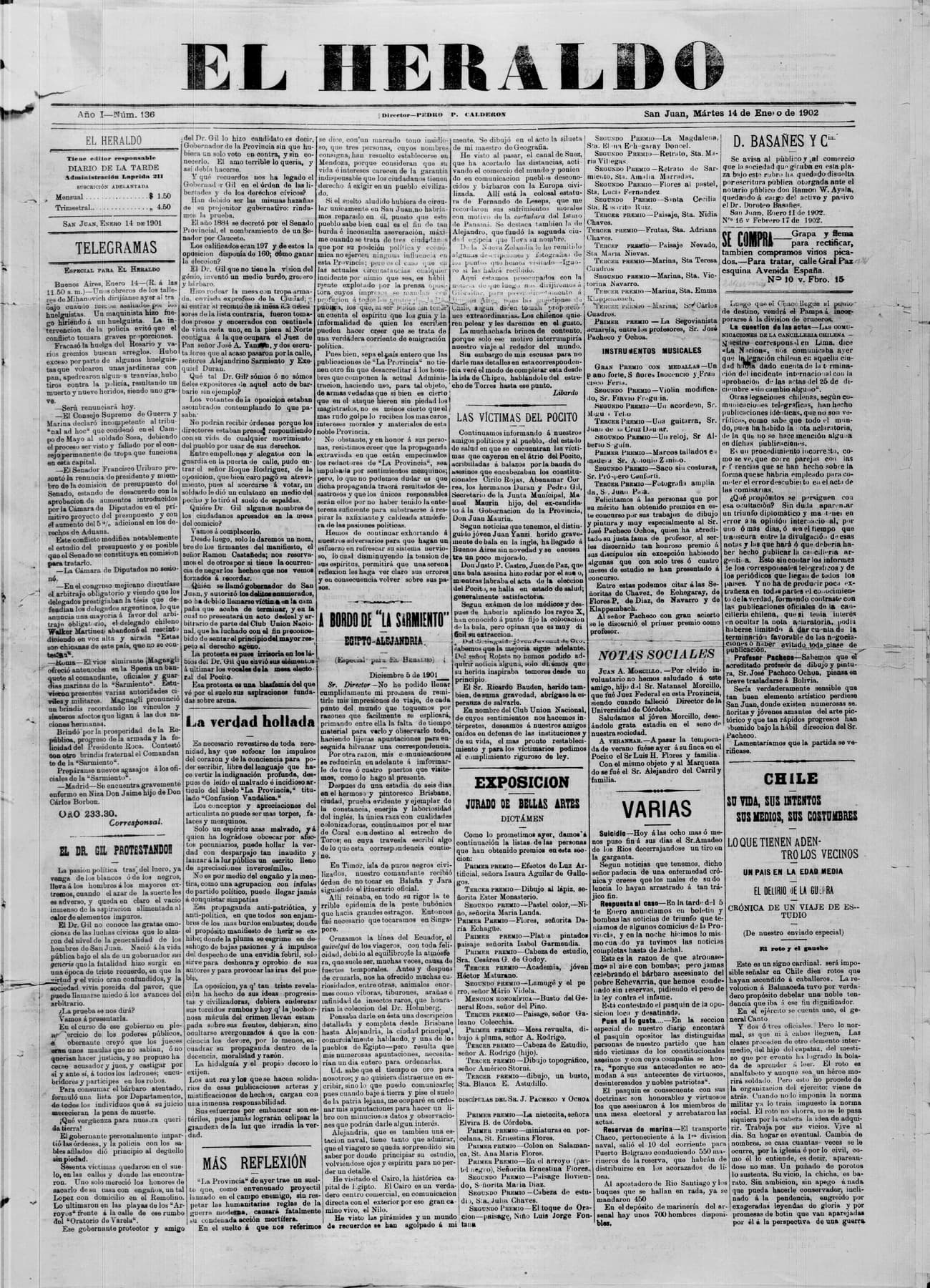Portada · 14 de Enero de 1902