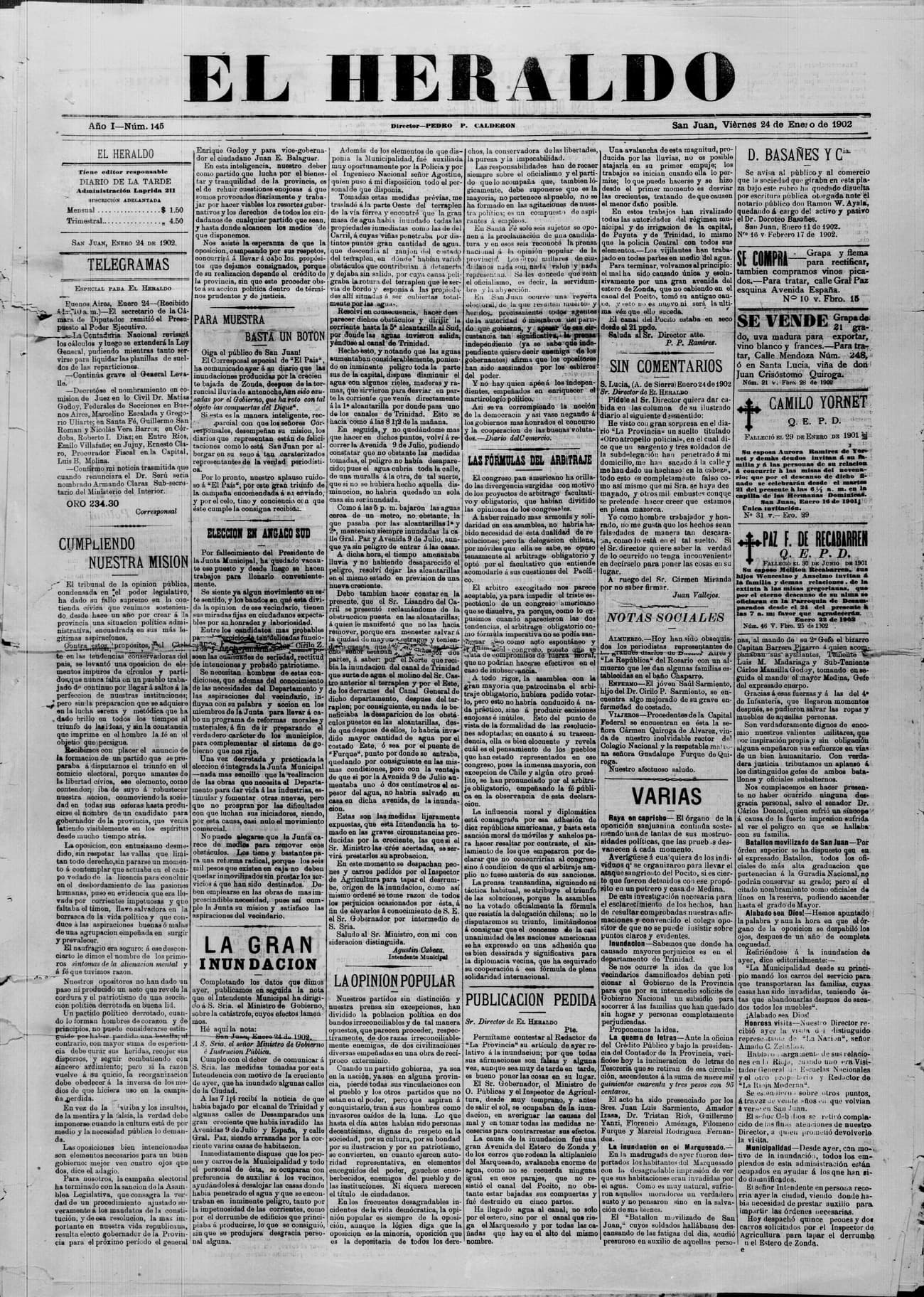 Portada · 24 de Enero de 1902