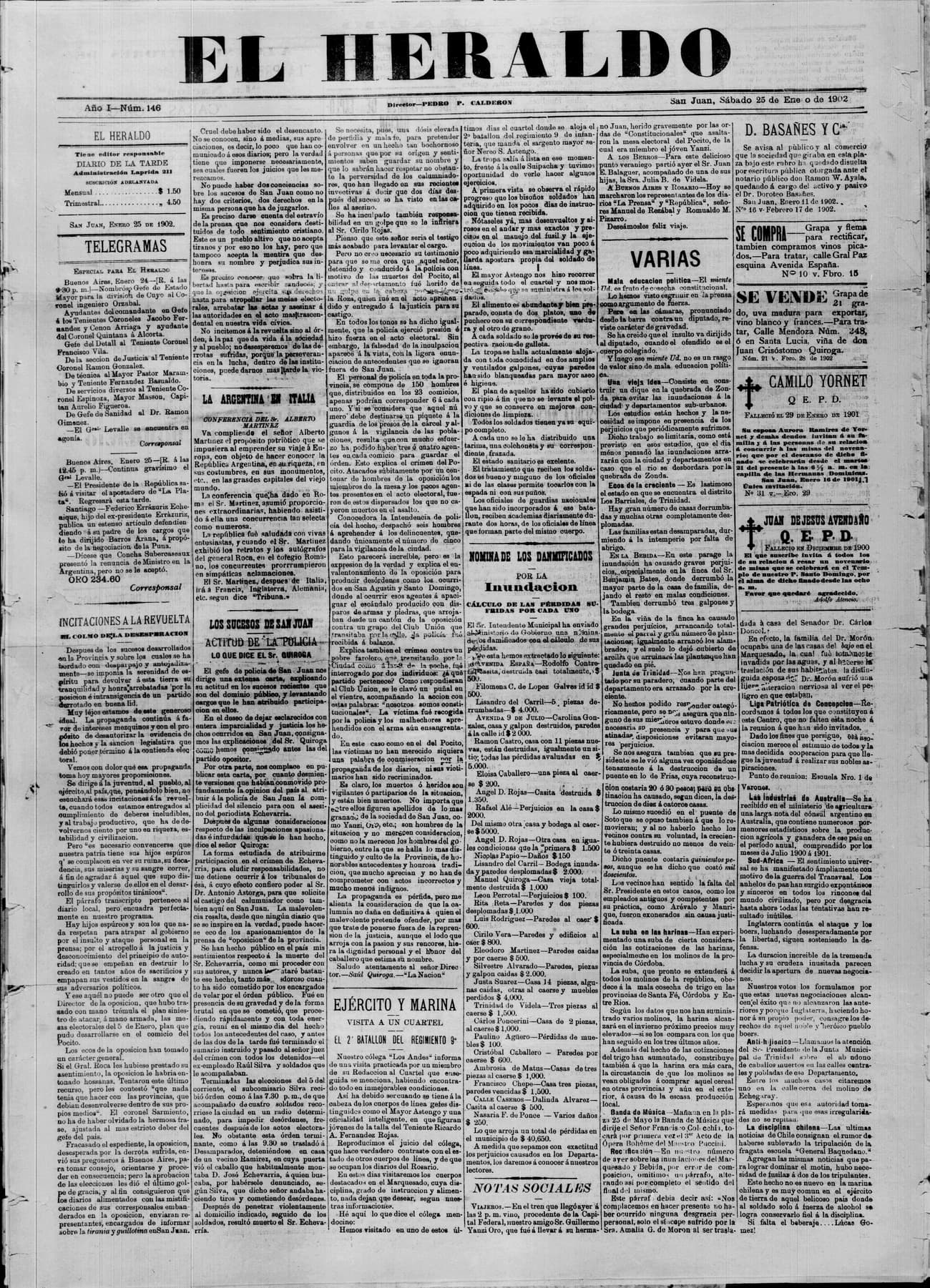 Portada · 25 de Enero de 1902