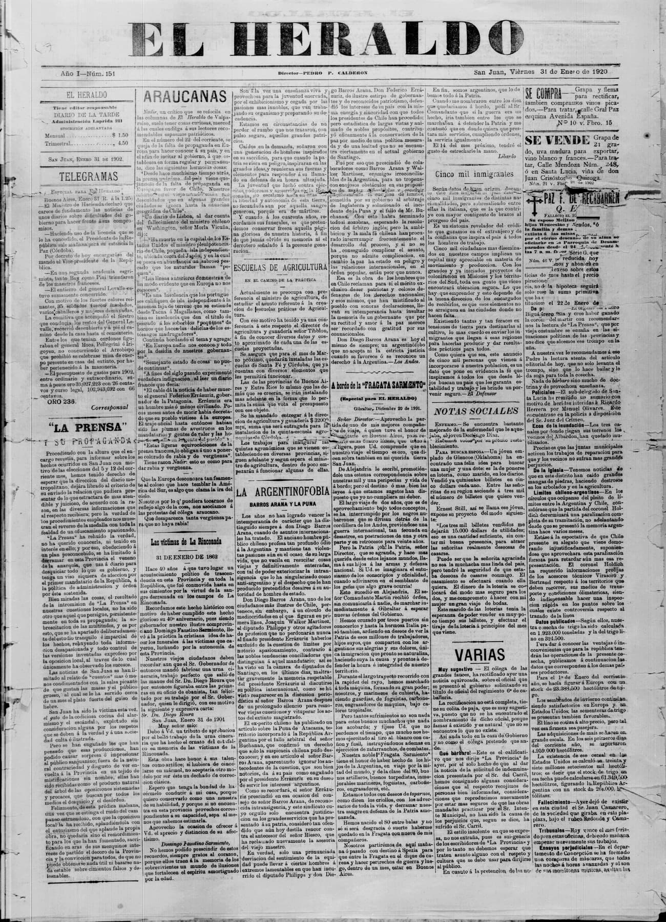 Portada · 31 de Enero de 1902