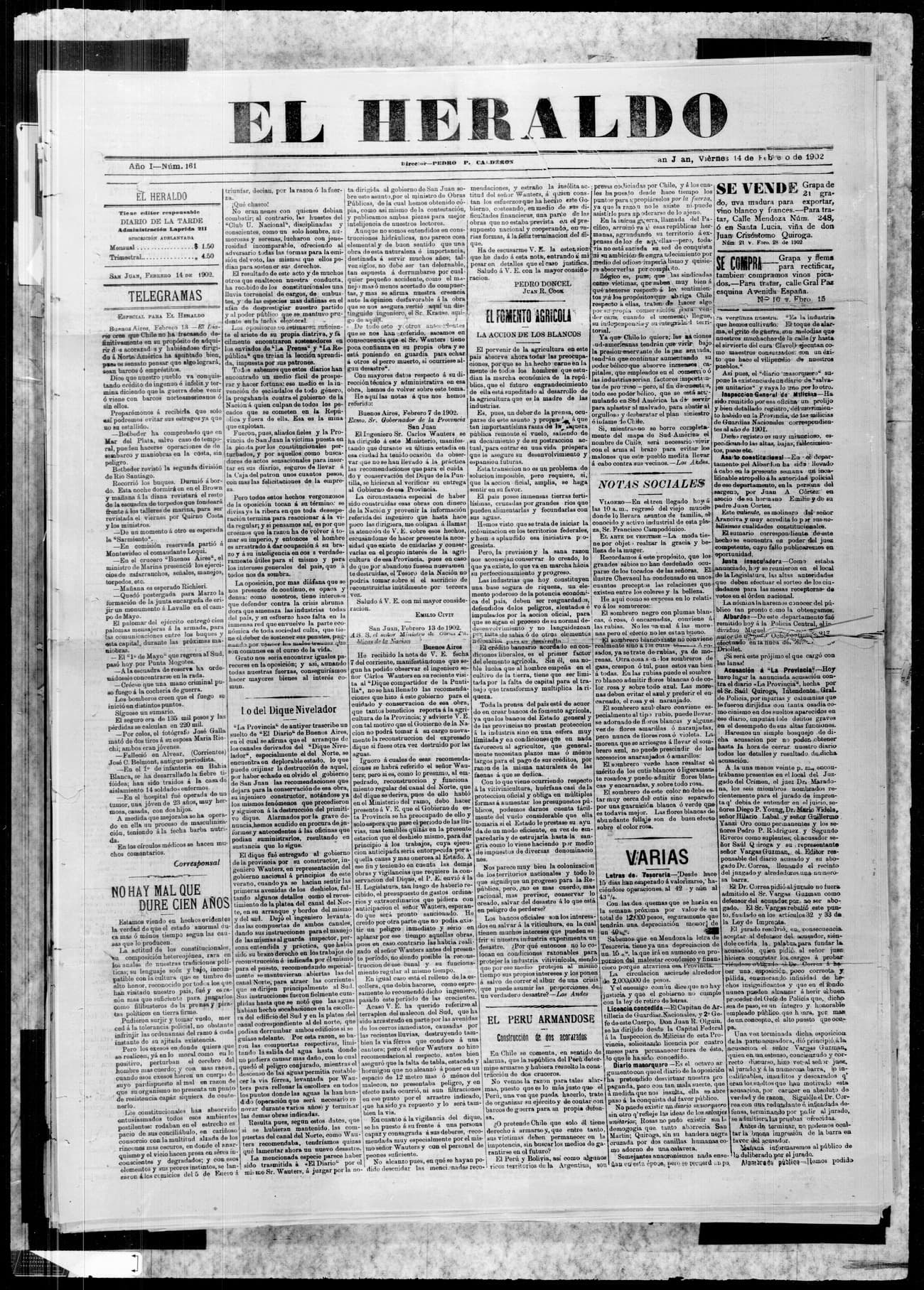 Portada · 14 de Febrero de 1902