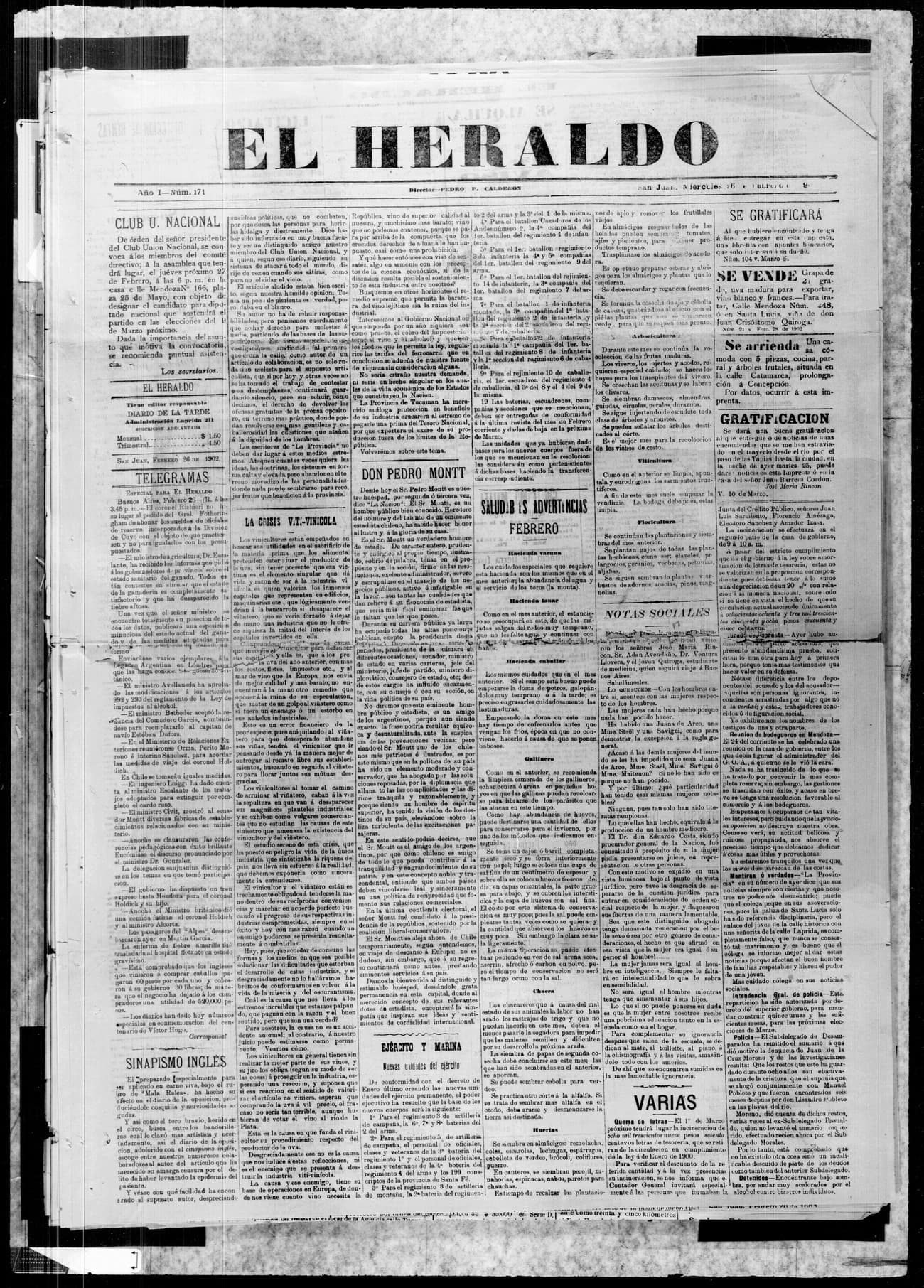 Portada · 26 de Febrero de 1902