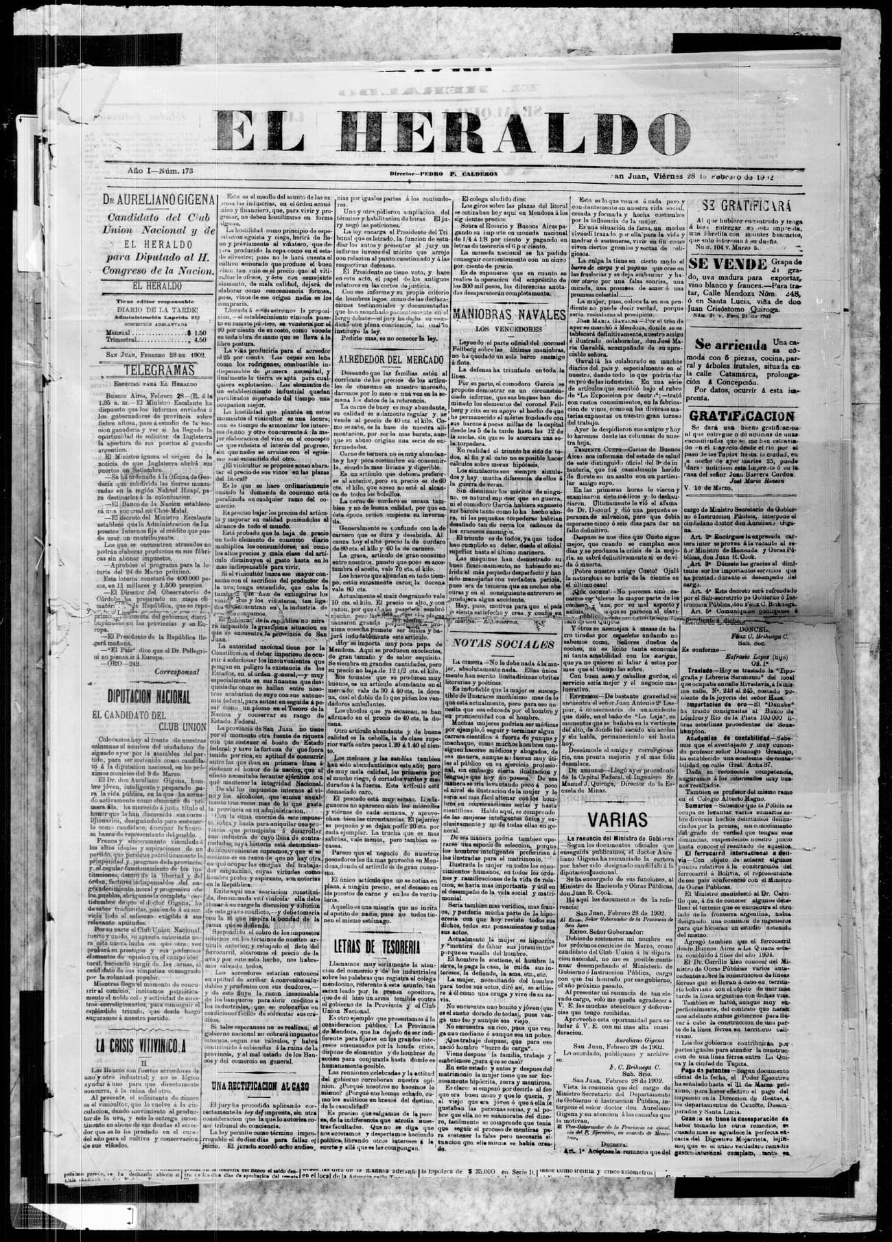 Portada · 28 de Febrero de 1902