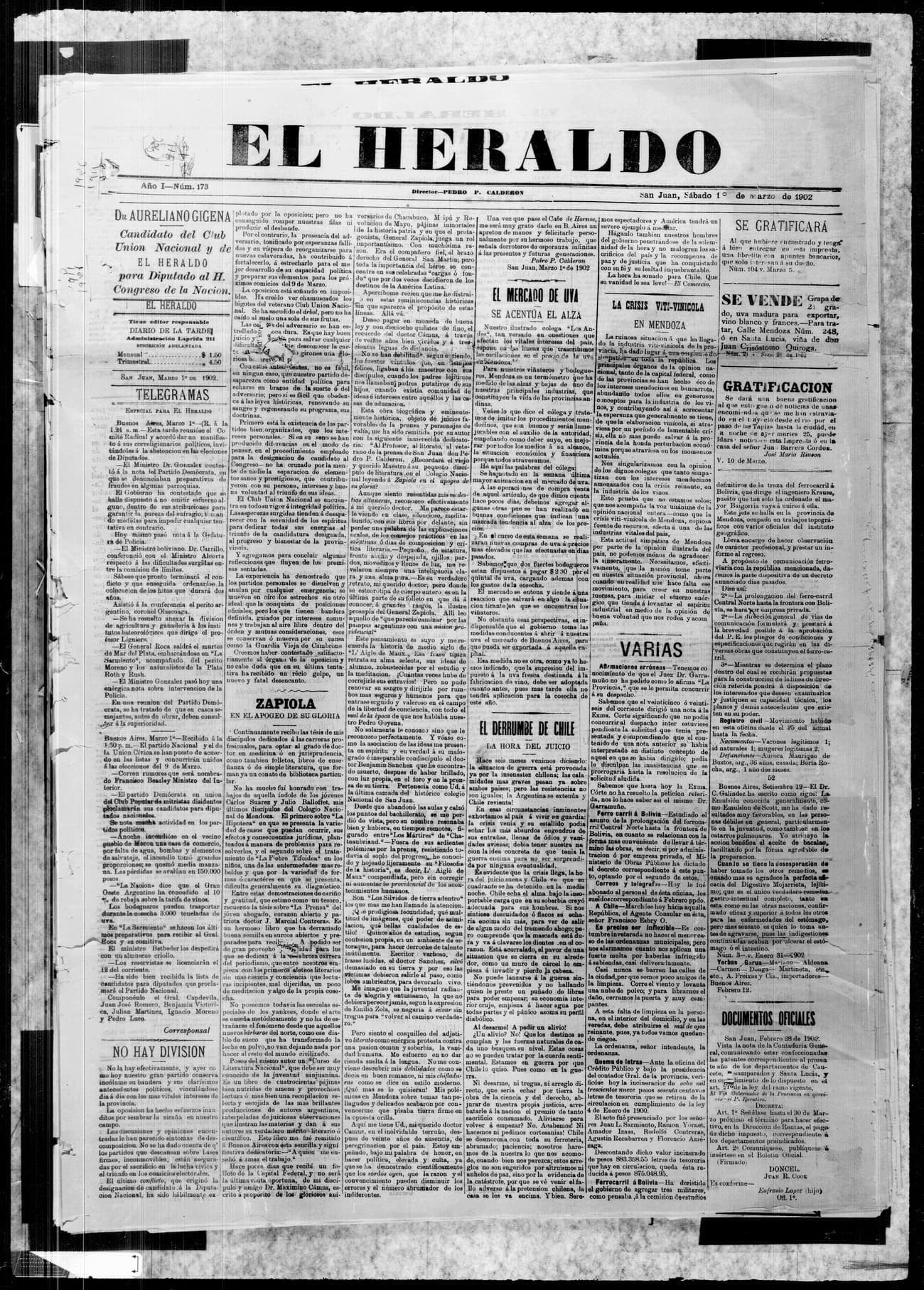 Portada · 1 de Marzo de 1902