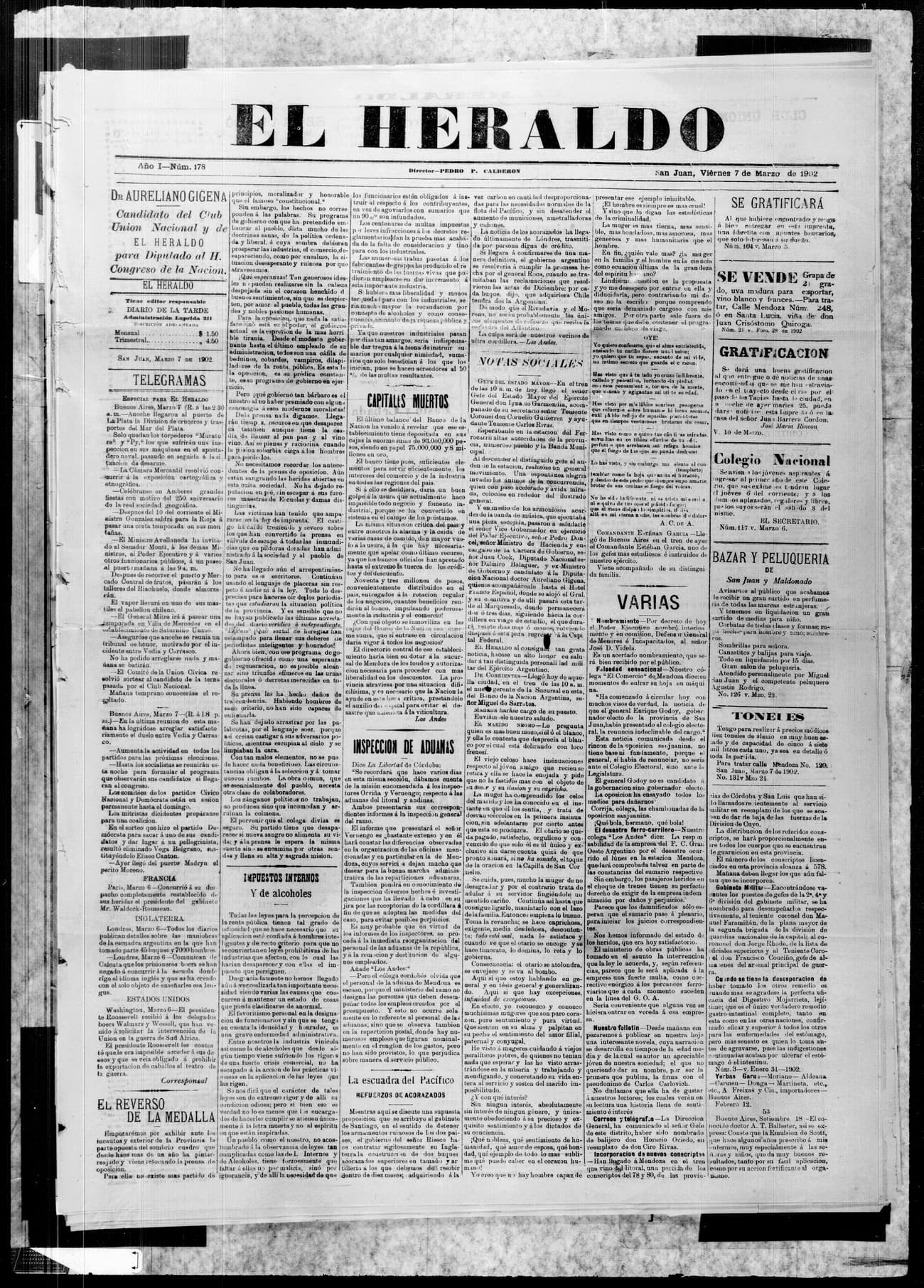 Portada · 7 de Marzo de 1902