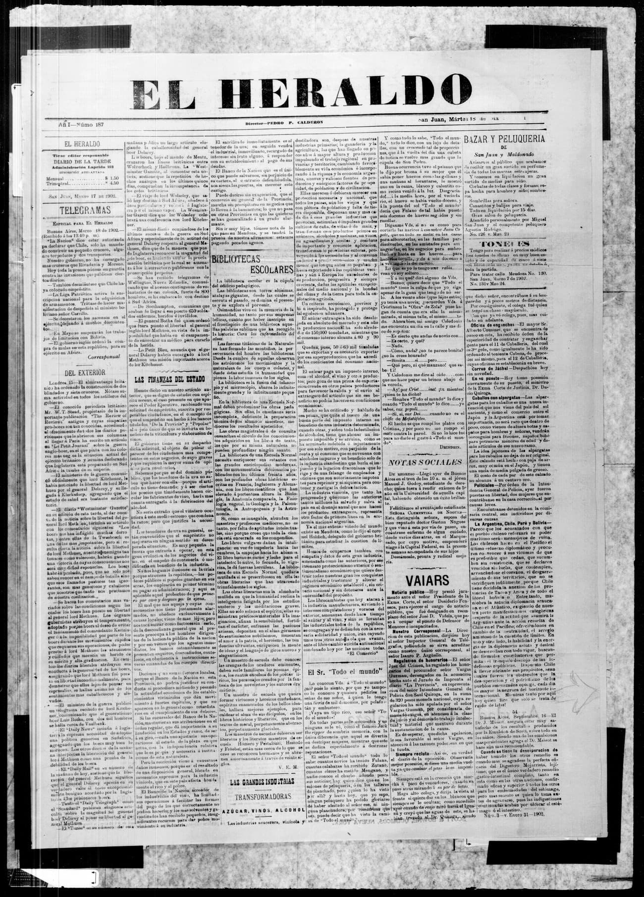 Portada · 18 de Marzo de 1902