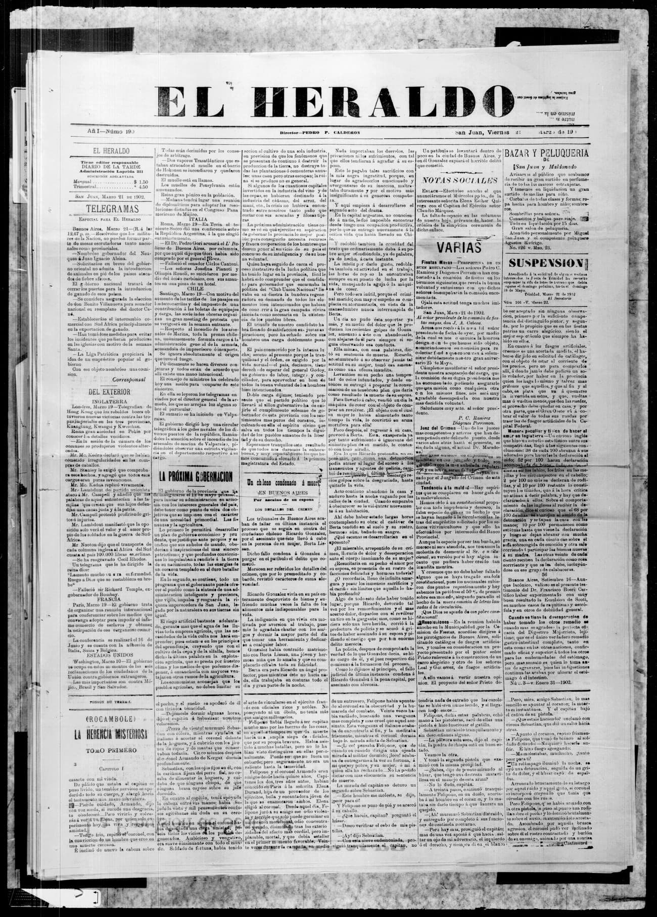 Portada · 21 de Marzo de 1904