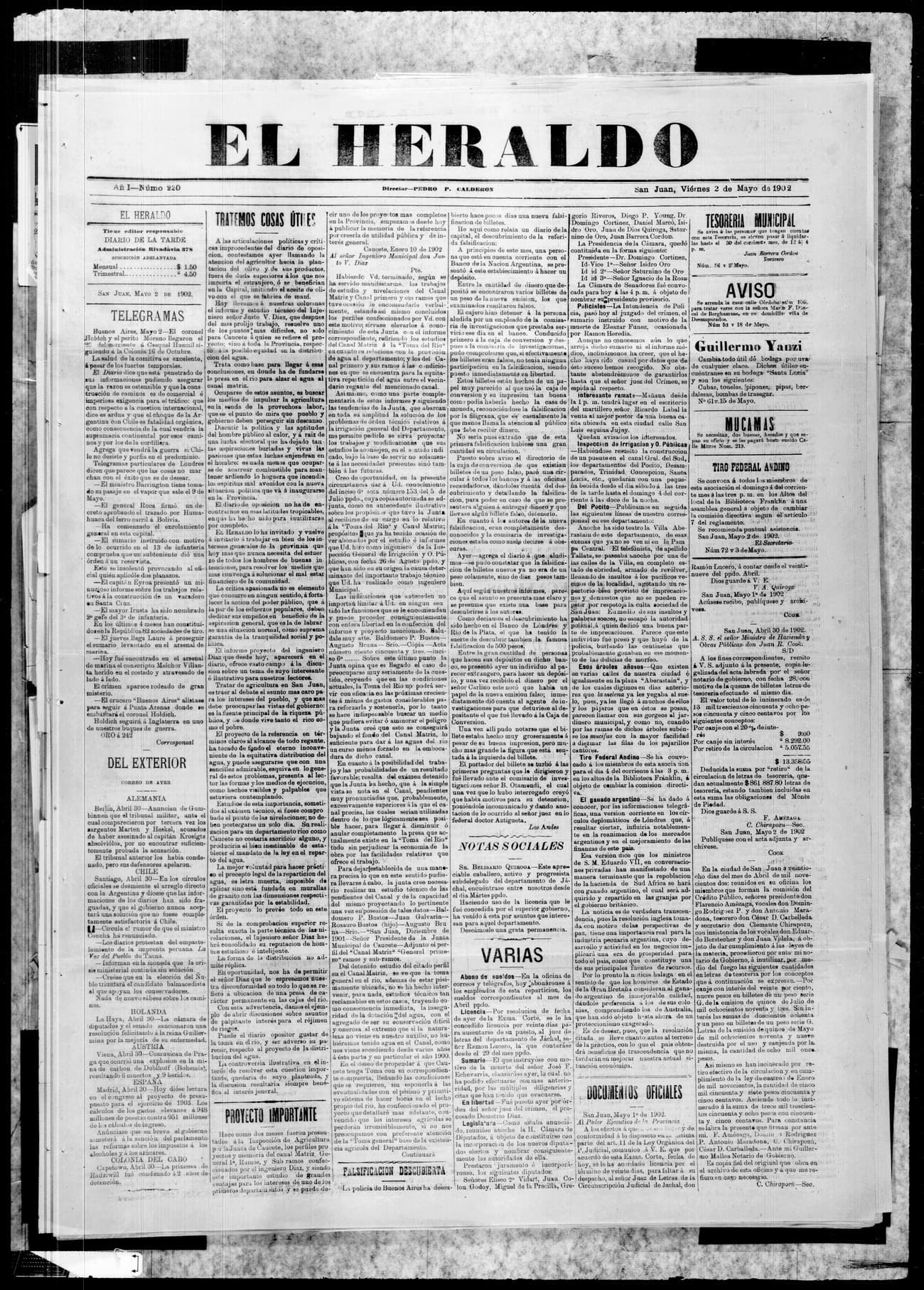 Portada · 2 de Mayo de 1902