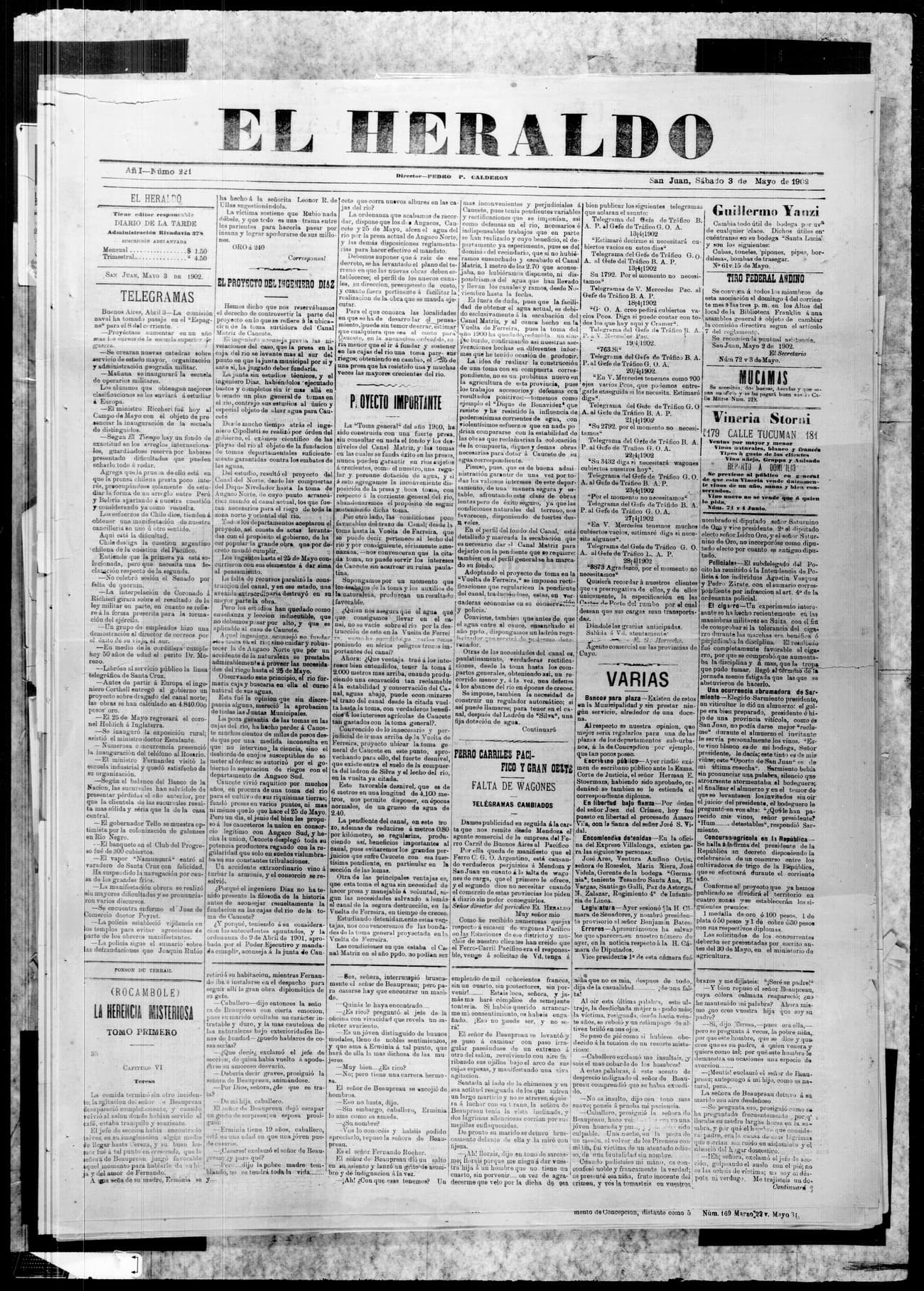 Portada · 3 de Mayo de 1902