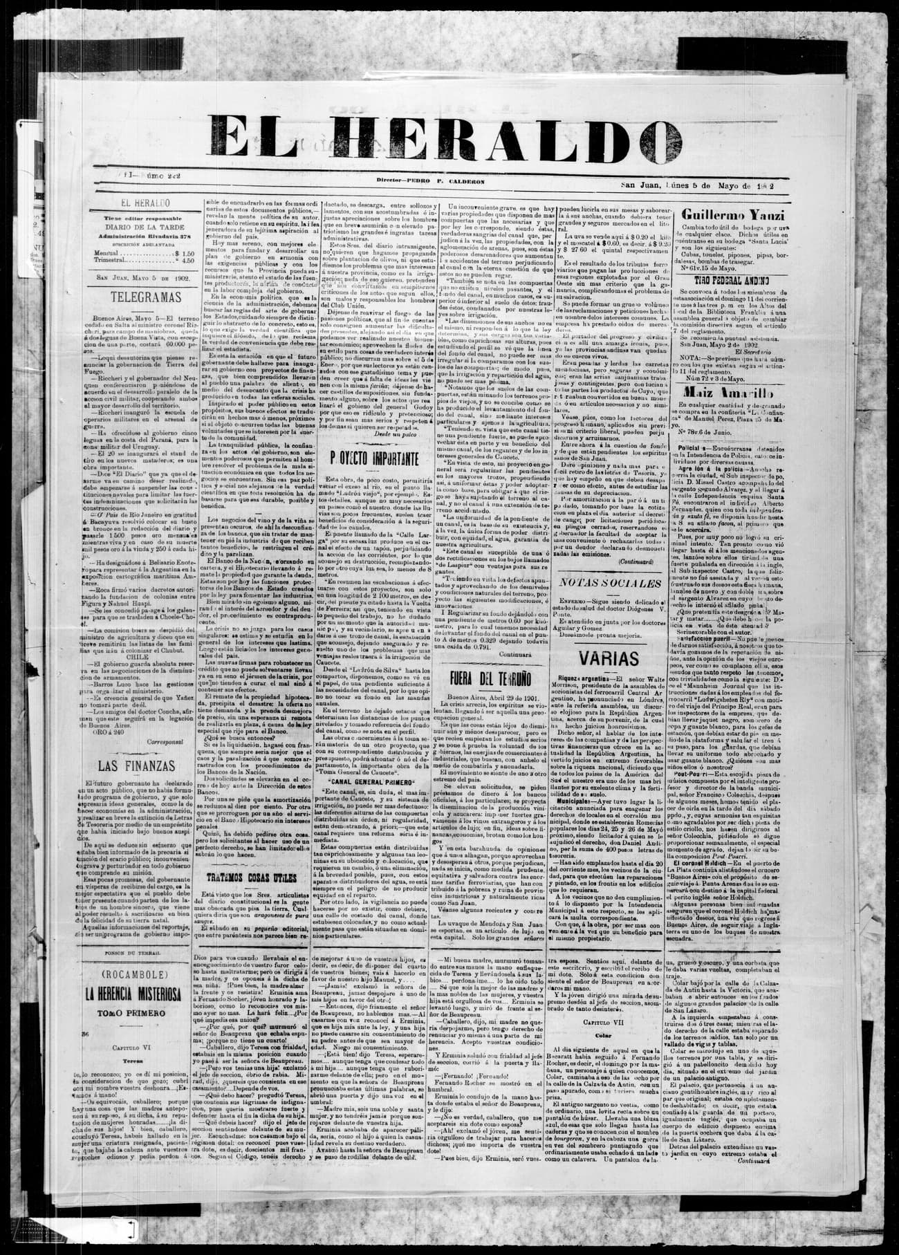 Portada · 5 de Mayo de 1902