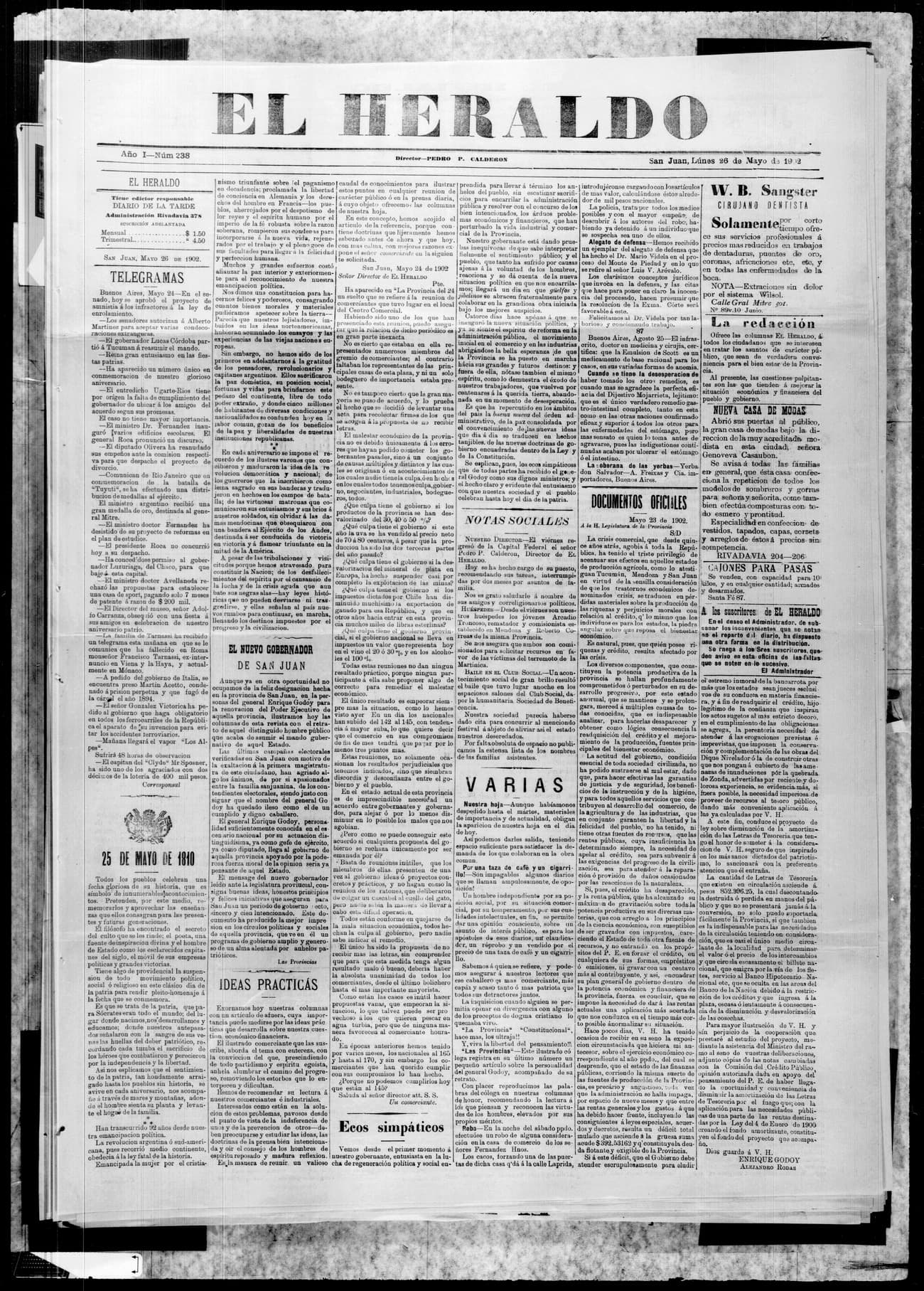 Portada · 26 de Mayo de 1902