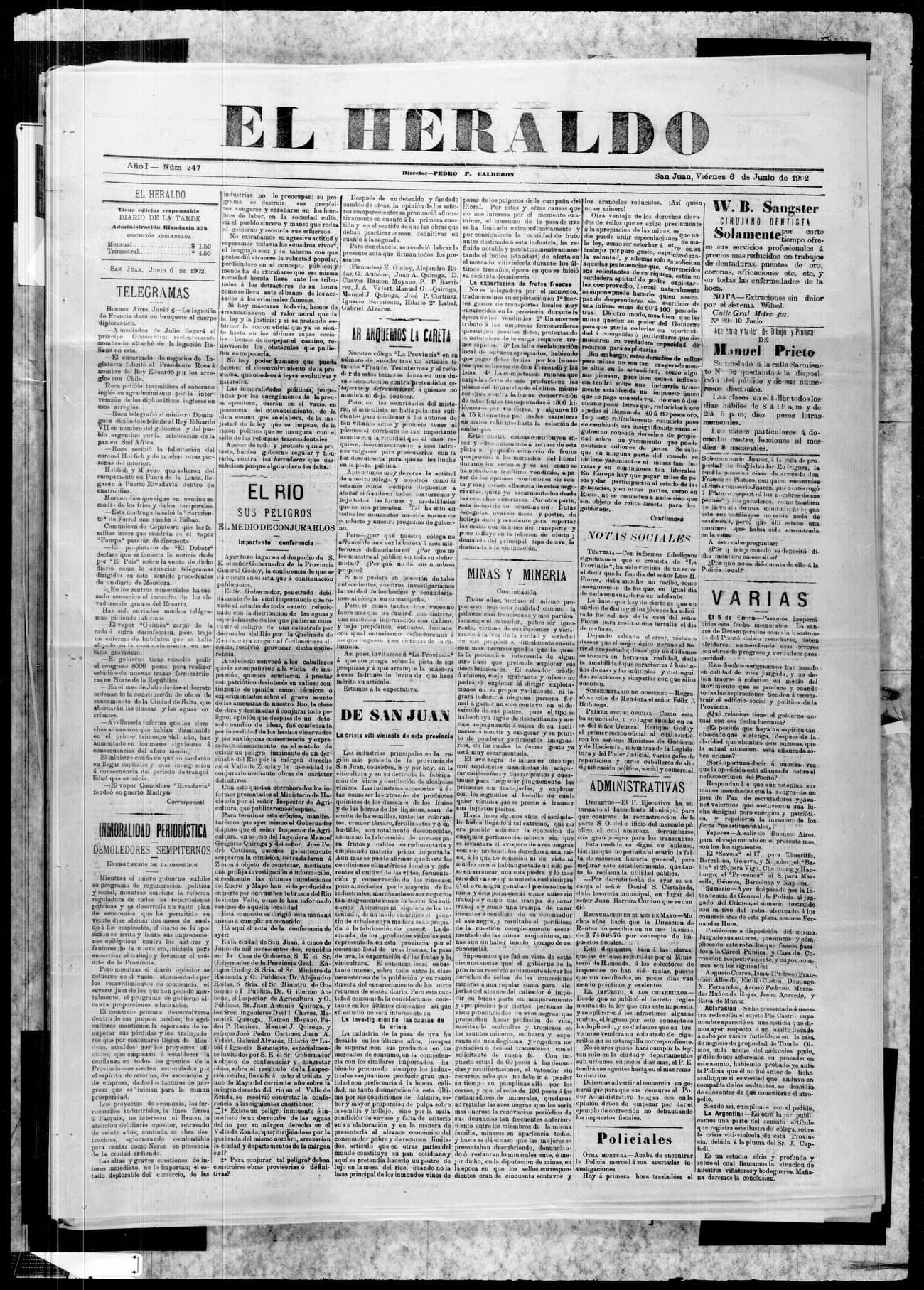 Portada · 6 de Junio de 1902
