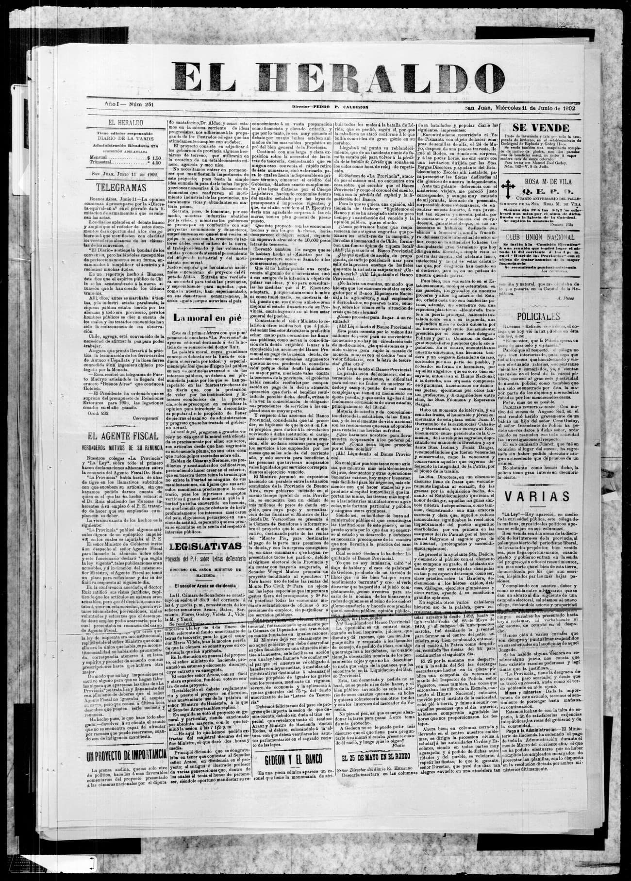 Portada · 11 de Junio de 1902