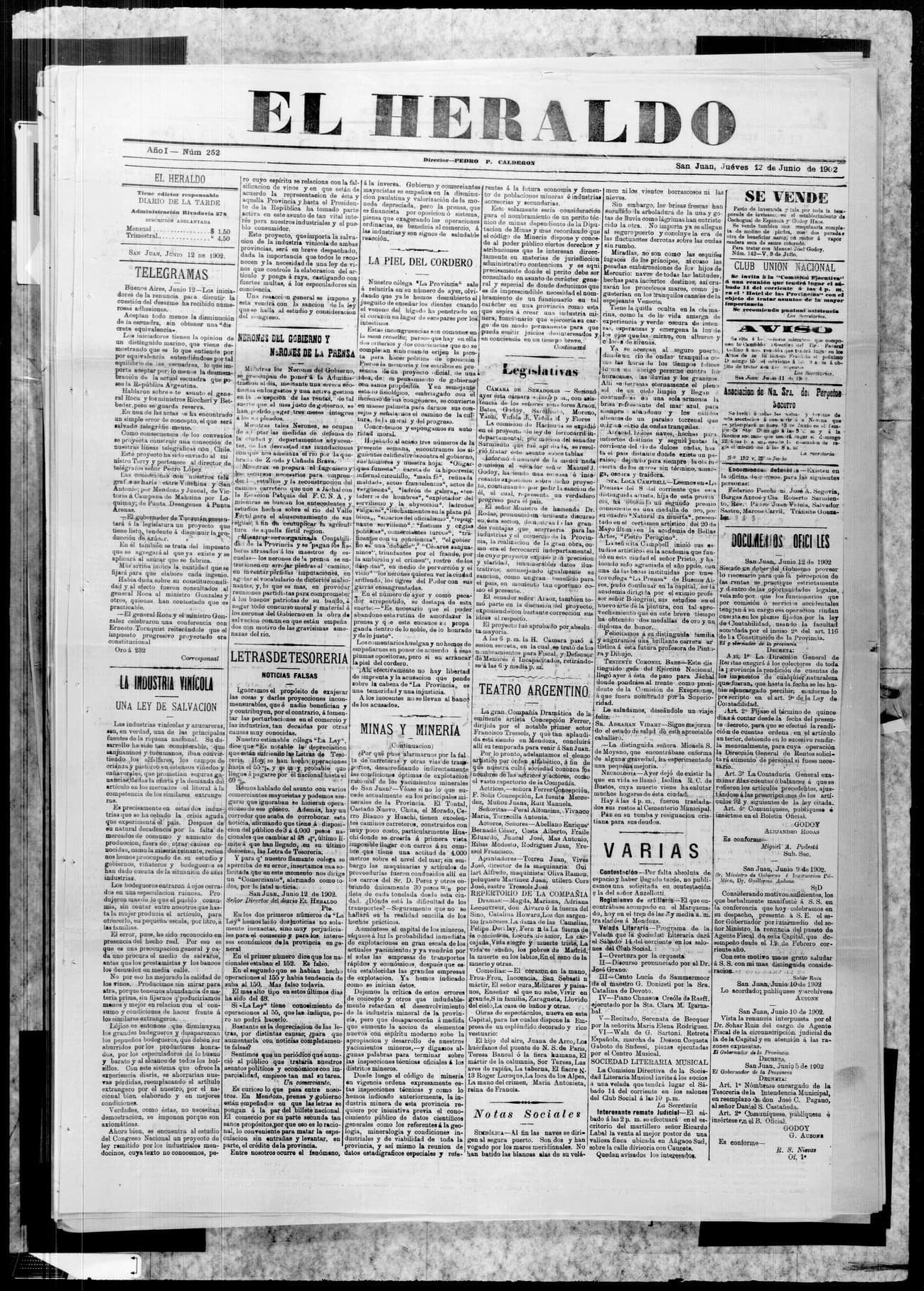 Portada · 12 de Junio de 1902