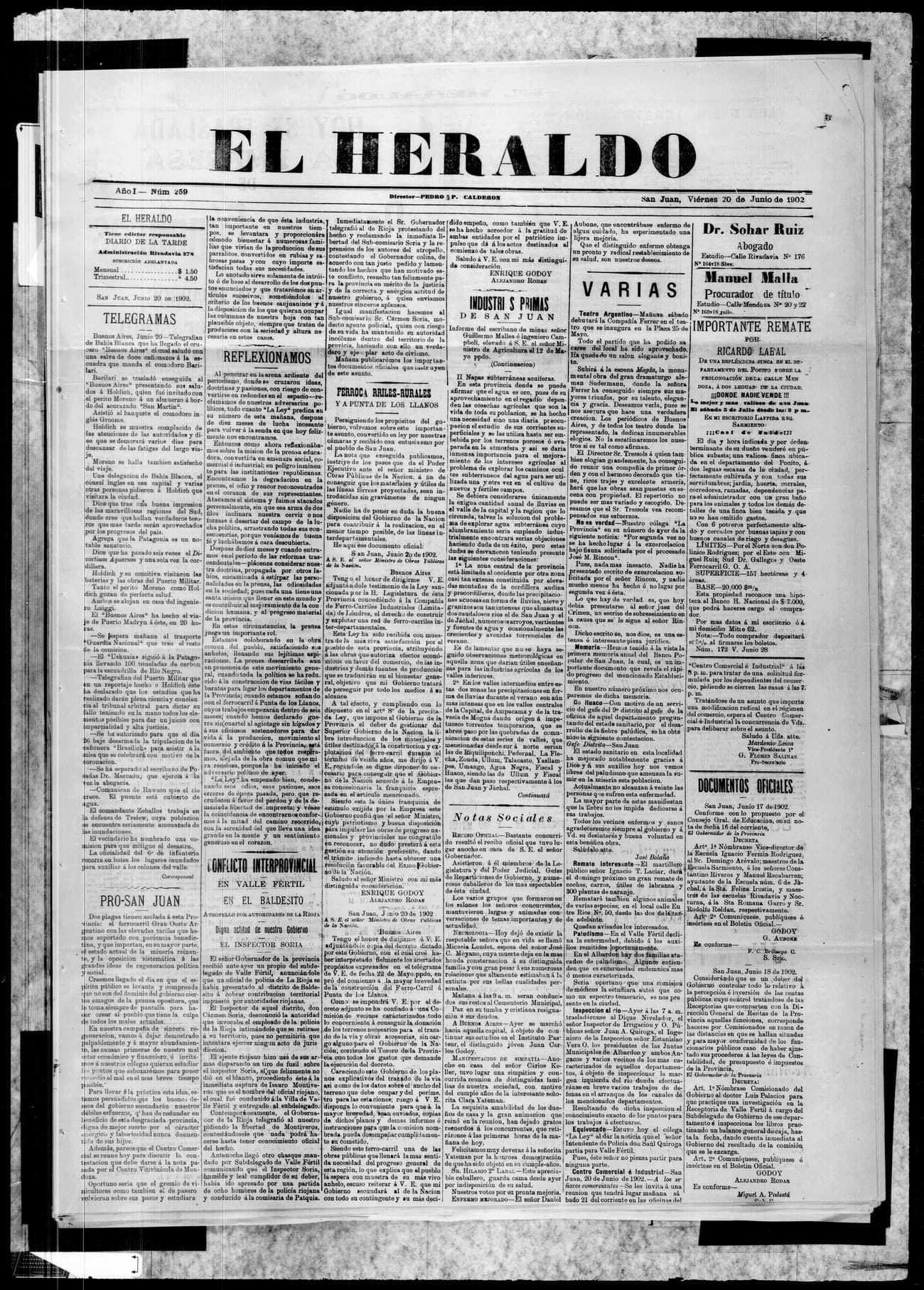 Portada · 20 de Junio de 1902