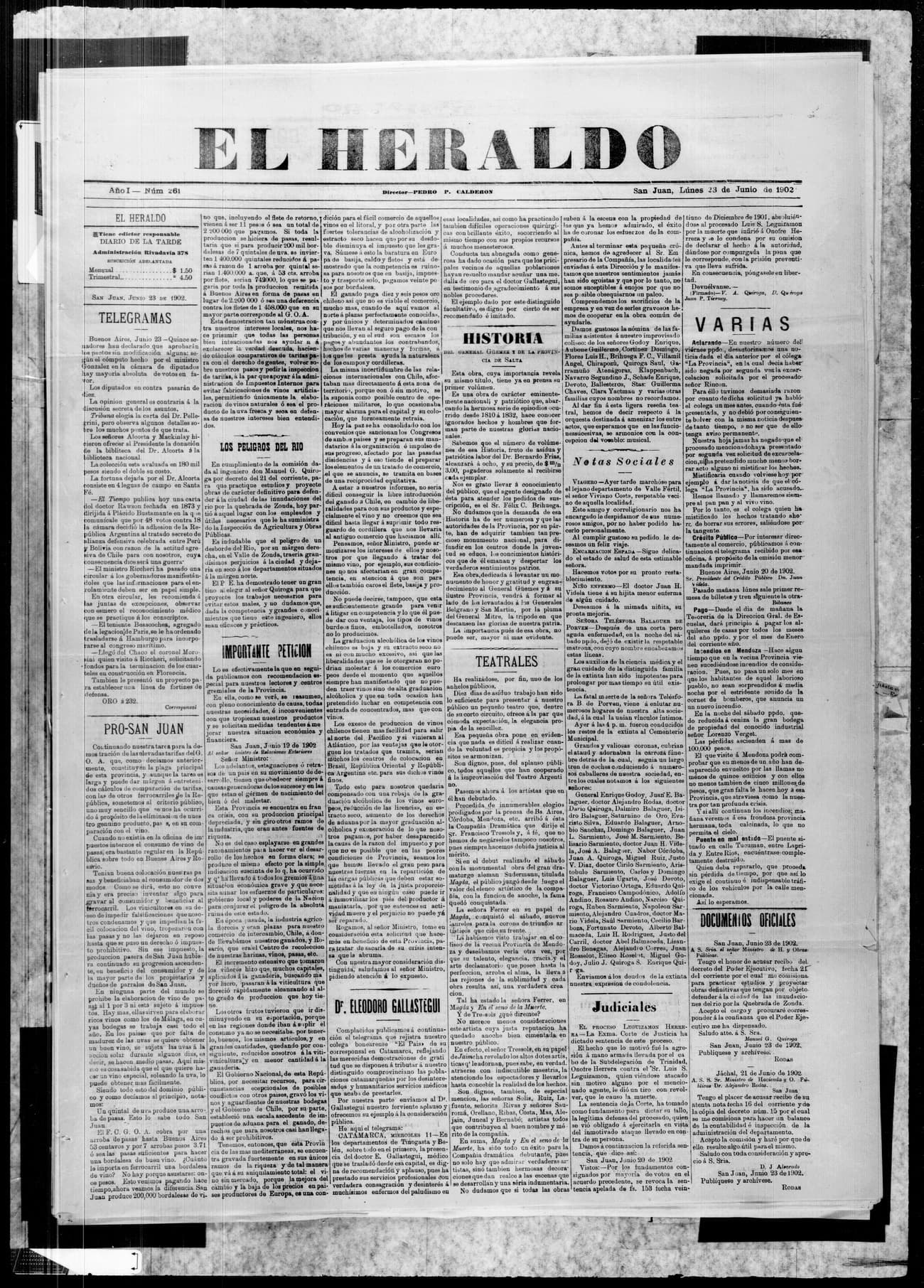 Portada · 23 de Junio de 1902