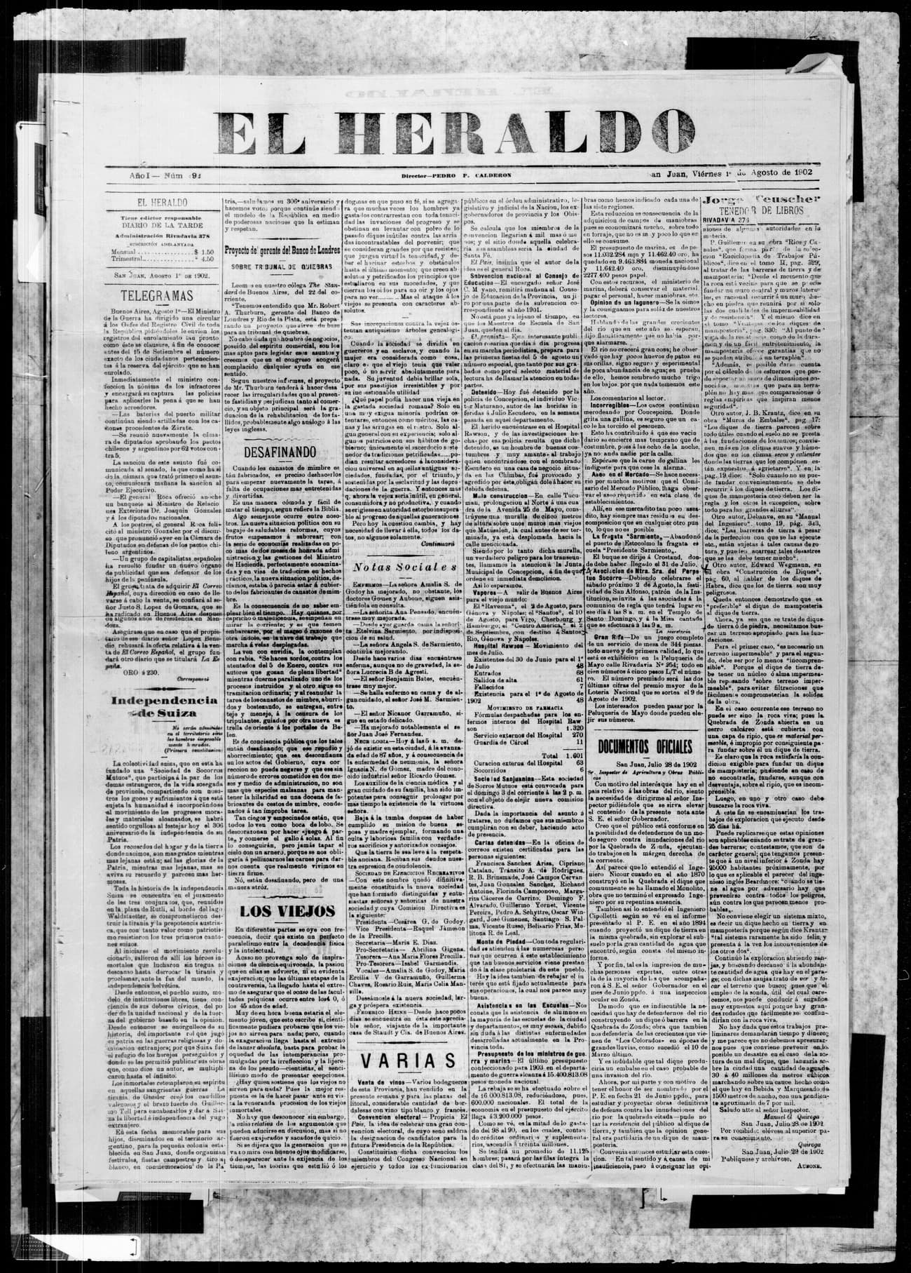 Portada · 1 de Agosto de 1902