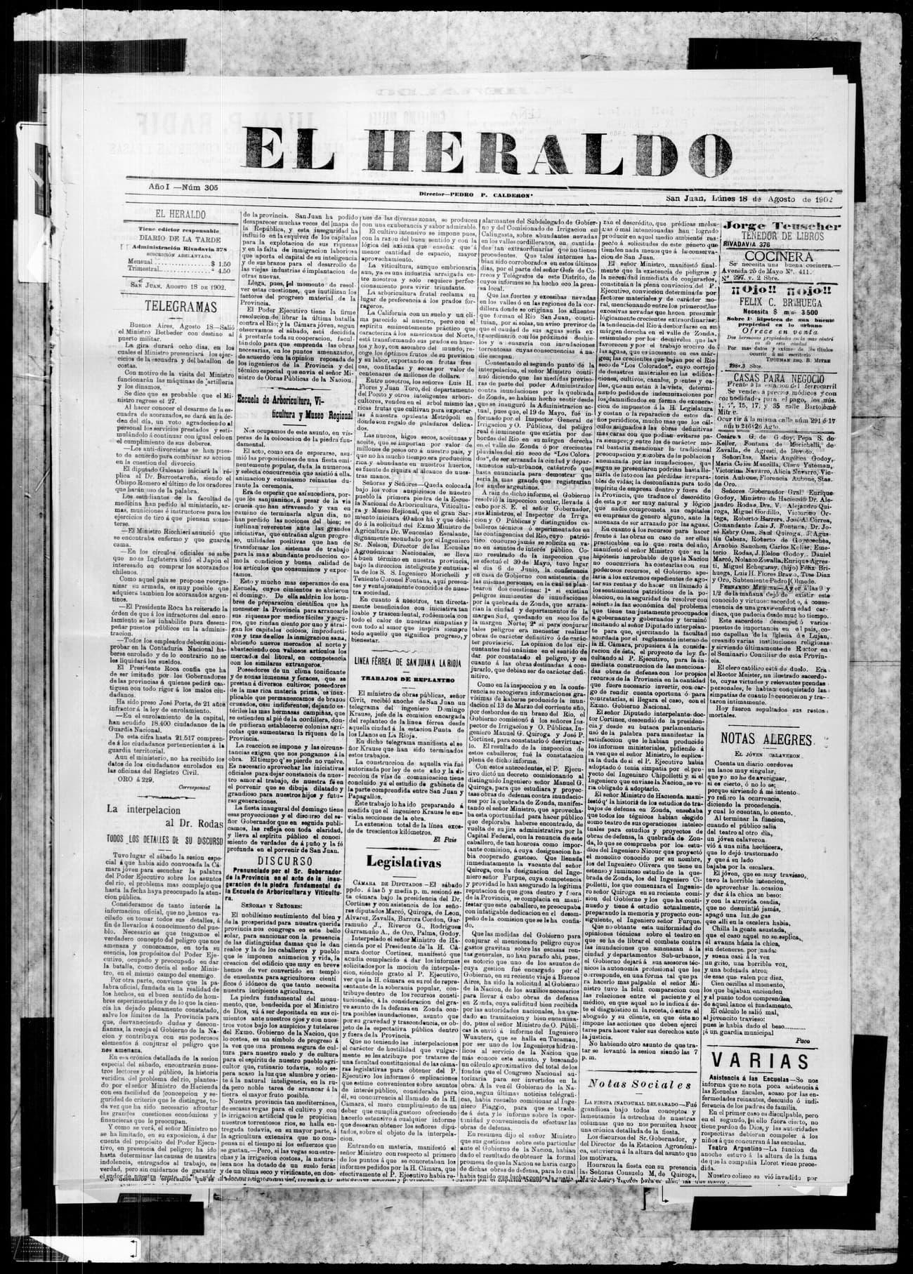 Portada · 18 de Agosto de 1902