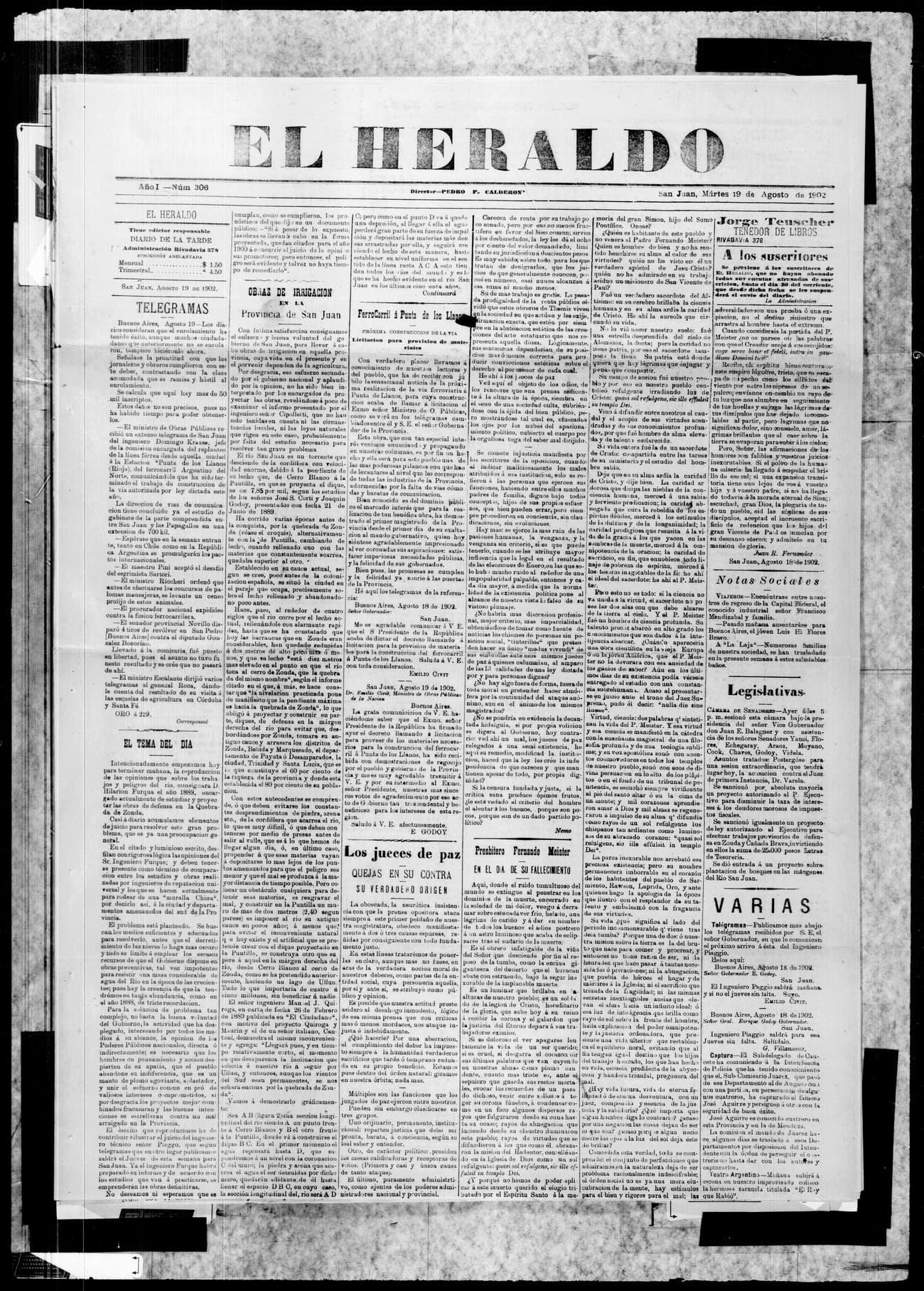 Portada · 19 de Agosto de 1902