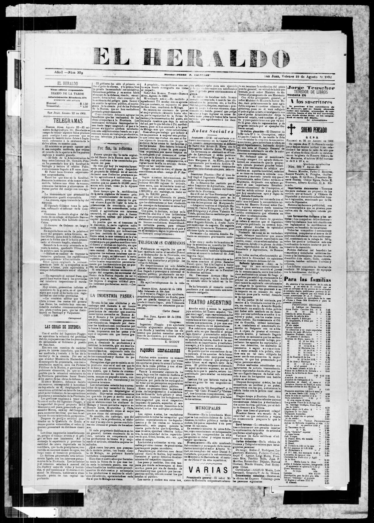 Portada · 22 de Agosto de 1902