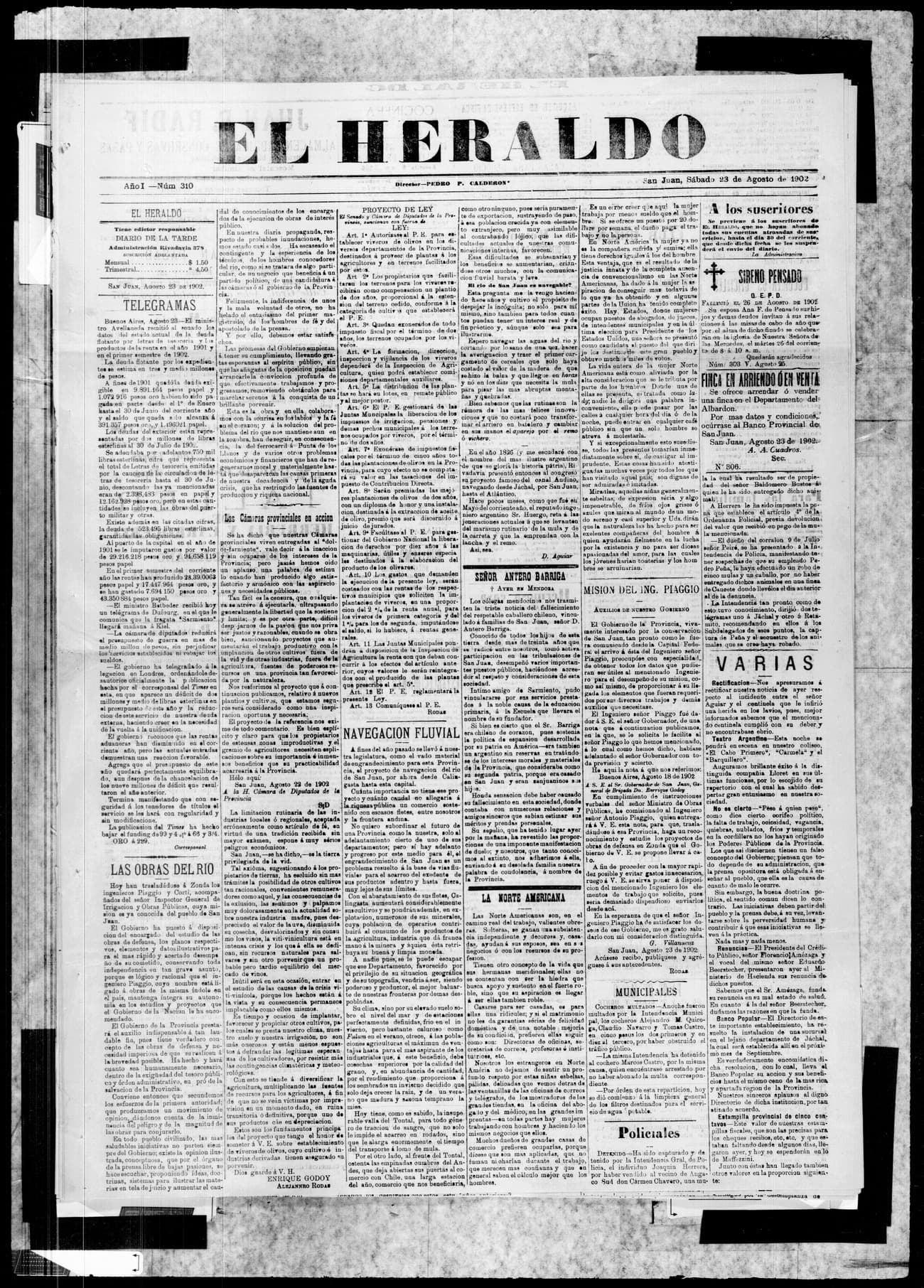 Portada · 23 de Agosto de 1902
