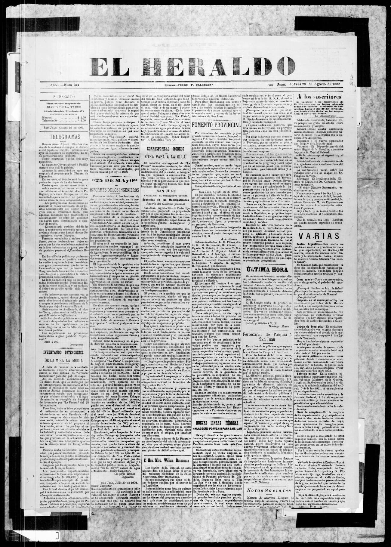 Portada · 28 de Agosto de 1902