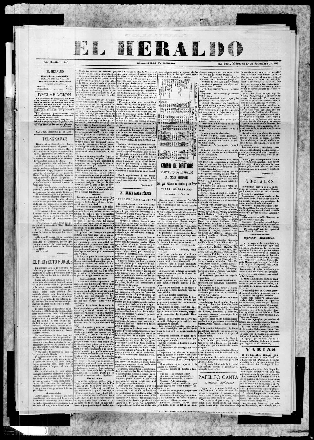 Portada · 10 de Septiembre de 1902