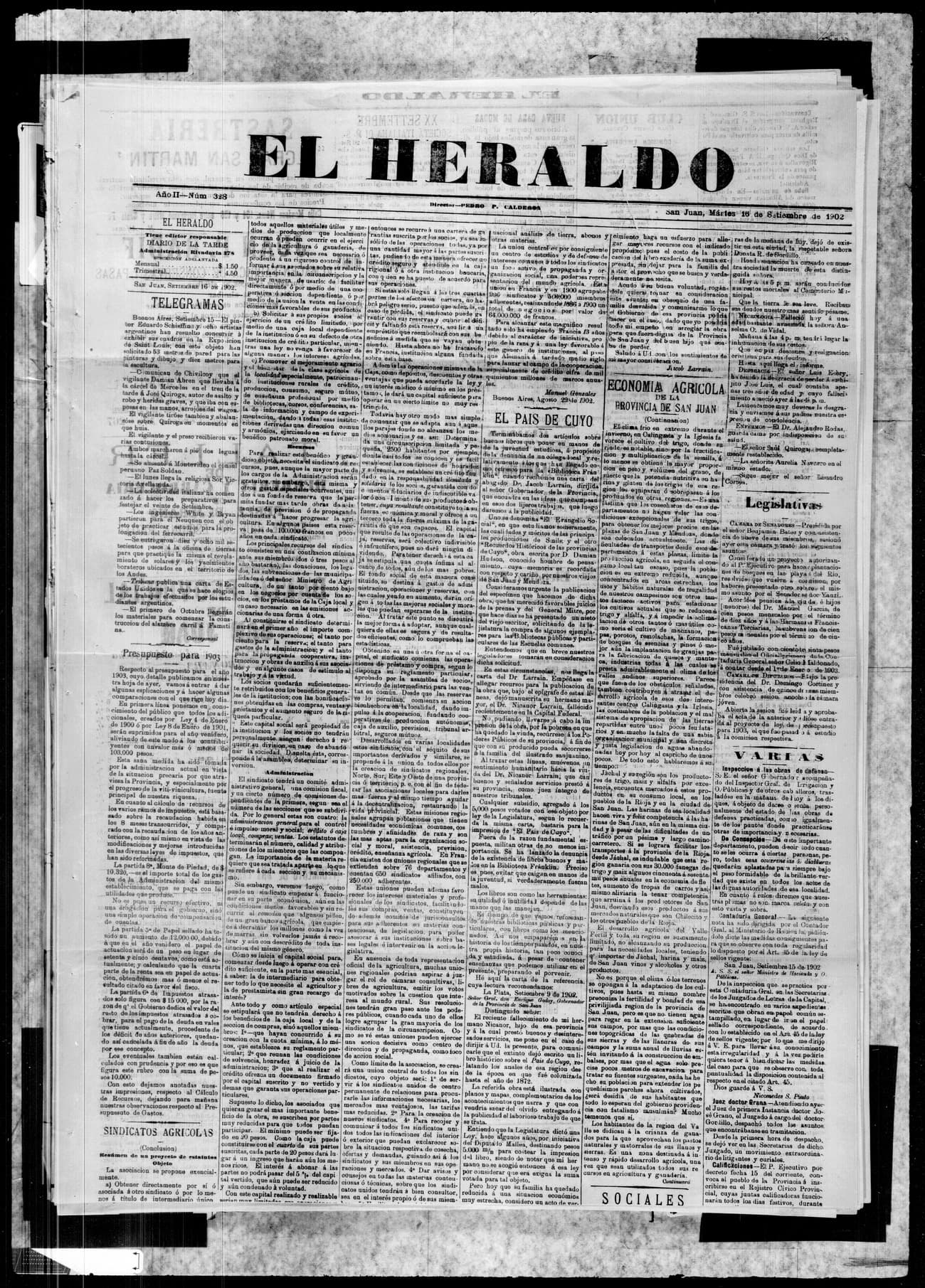 Portada · 16 de Septiembre de 1902